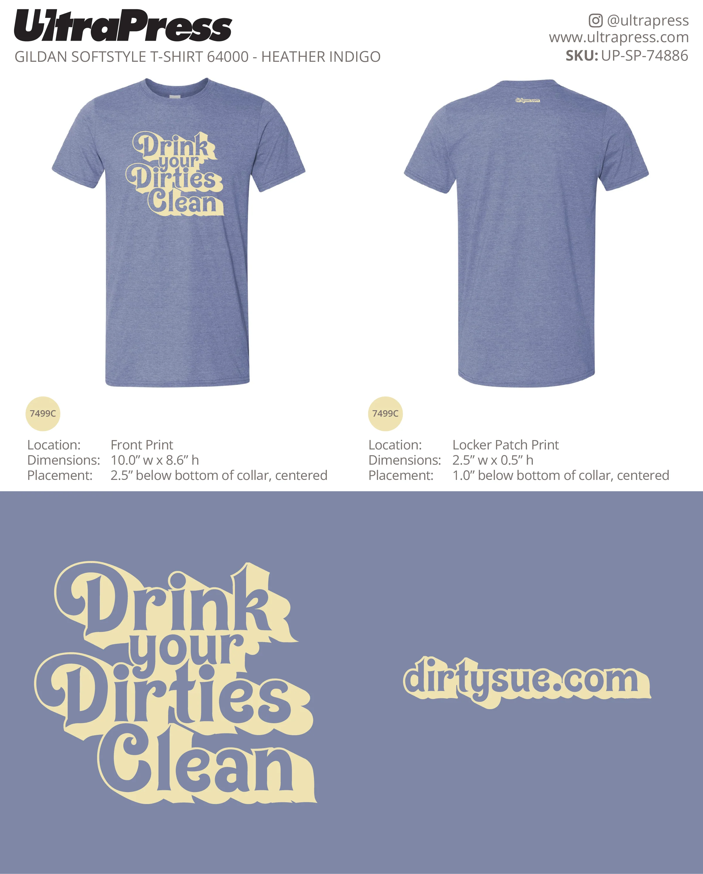 UP-SP-74886 Dirty Sue Tees - ET 100 Min Qty (Bulk) - Image 3
