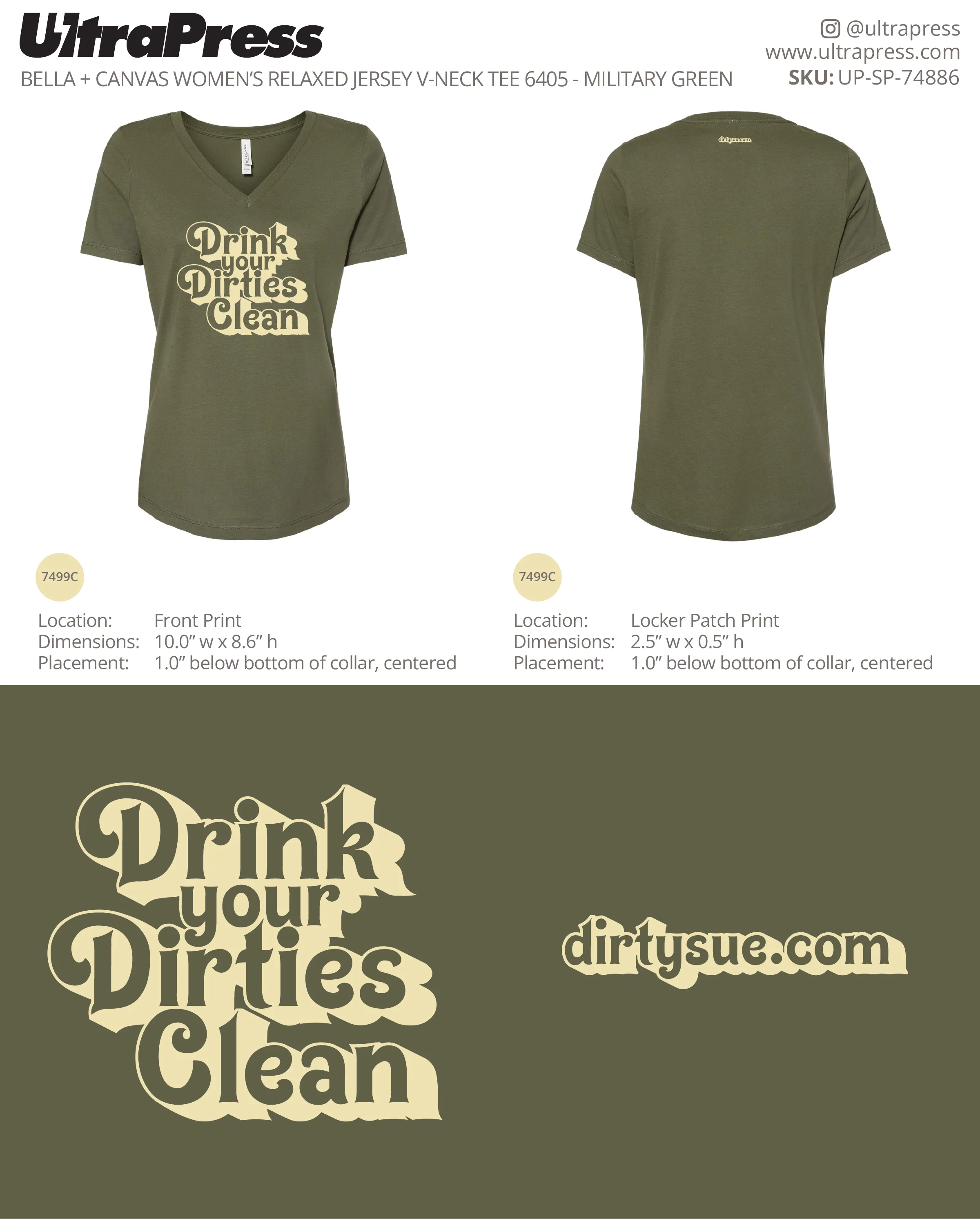 UP-SP-74886 Dirty Sue Women's Tees - ET 72 Min Qty (Bulk) - Image 2
