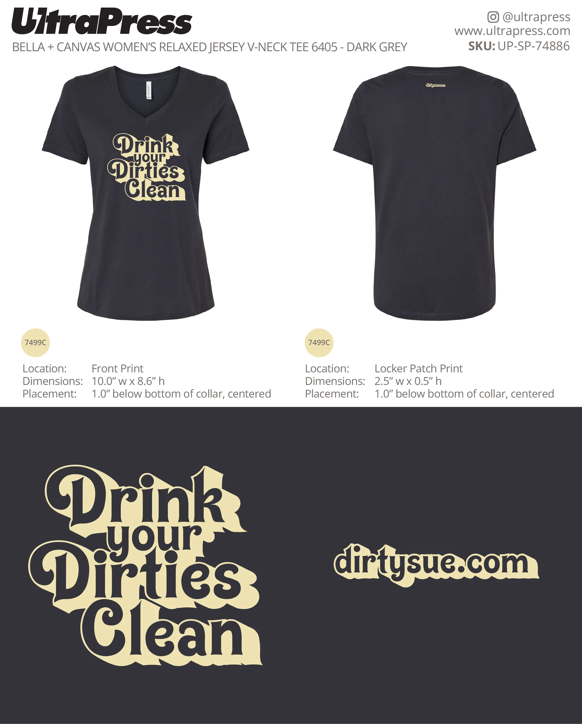 UP-SP-74886 Dirty Sue Women's Tees - ET 72 Min Qty (Bulk) - Image 3