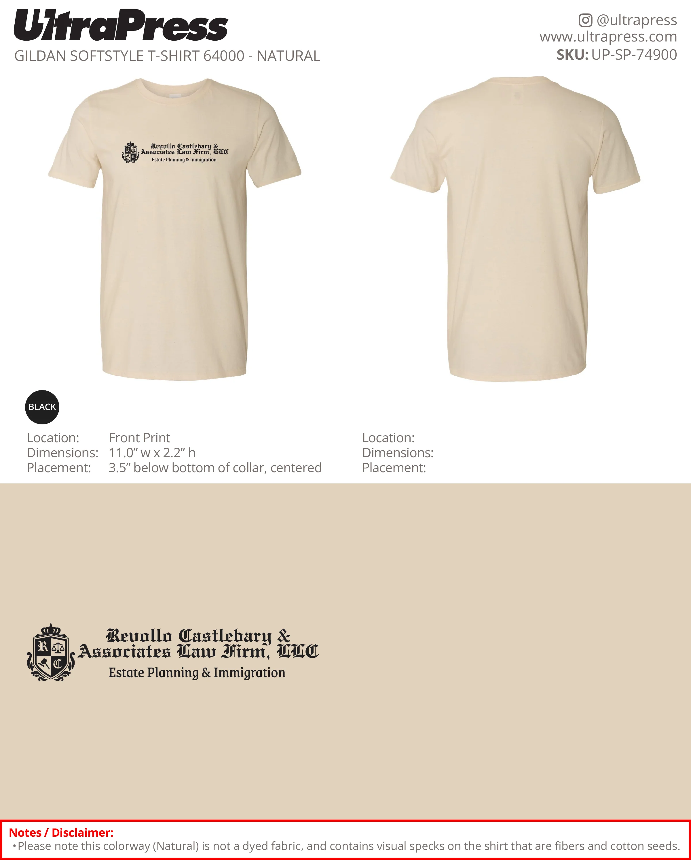 UP-SP-74900 Revollo Castlebary & Associates Law Firm, LLC - Priscilla Castlebary 100 Min Qty (Bulk) - Image 3