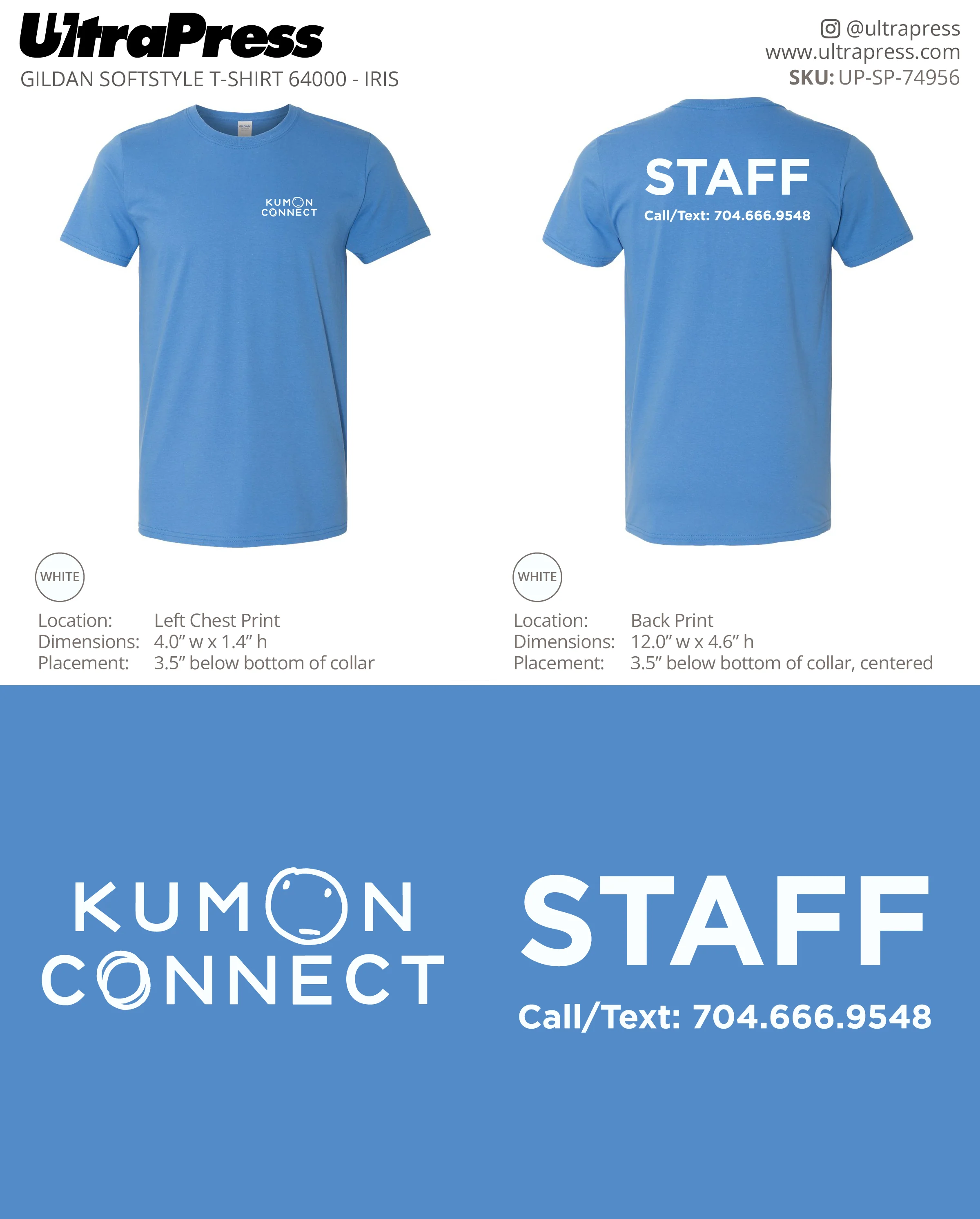 UP-SP-74956 Kumon Connect Staff Shirts - Maame Stephens 100 Min Qty (Bulk) - Image 2