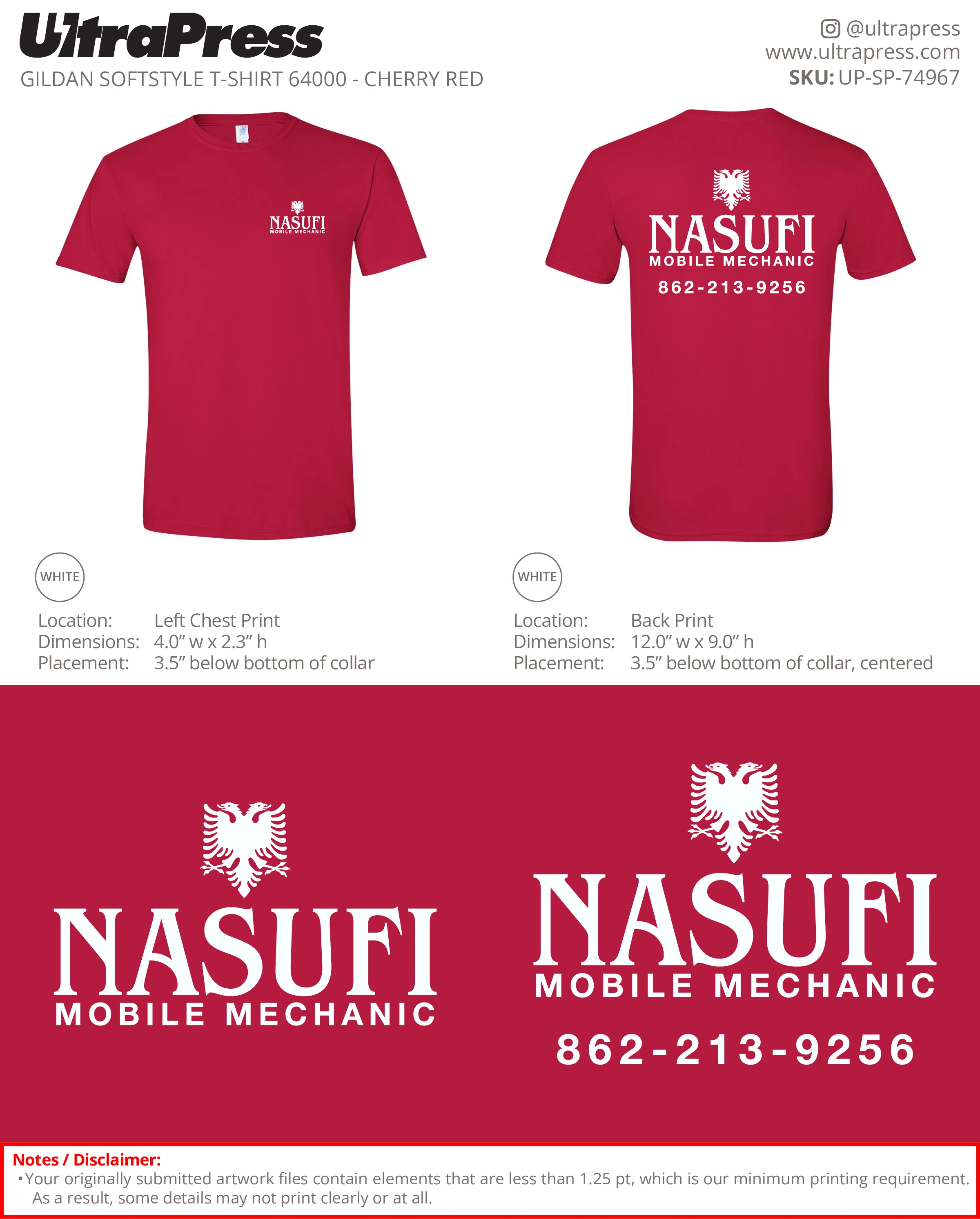 UP-SP-74967 Nasufi Mobile Mechanic (White Logo) - Melissa Martinez 50 Min Qty (Bulk) - Image 2