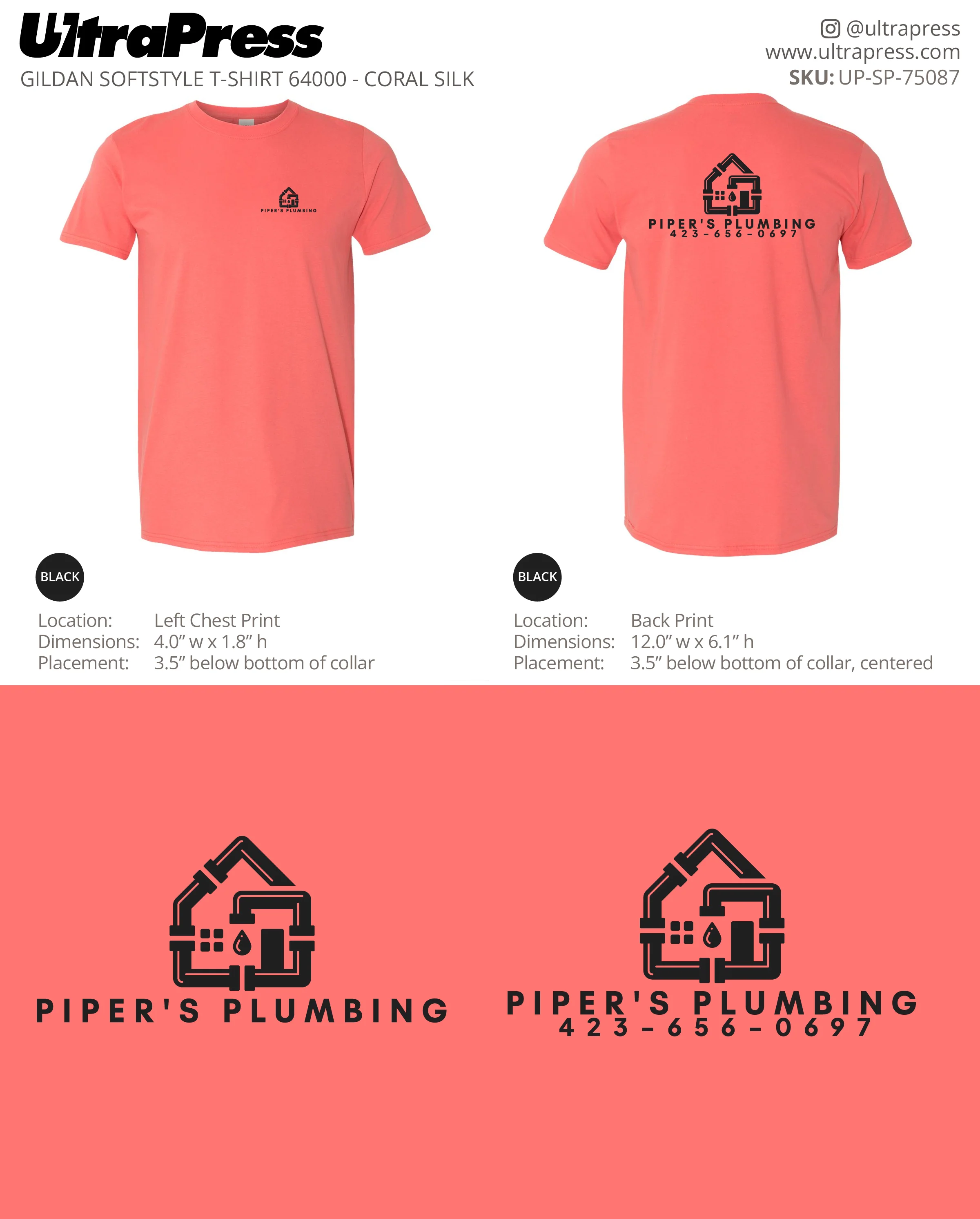 UP-SP-75087 Piper's Plumbing - Chris Stephens 100 Pieces Package (Bulk)