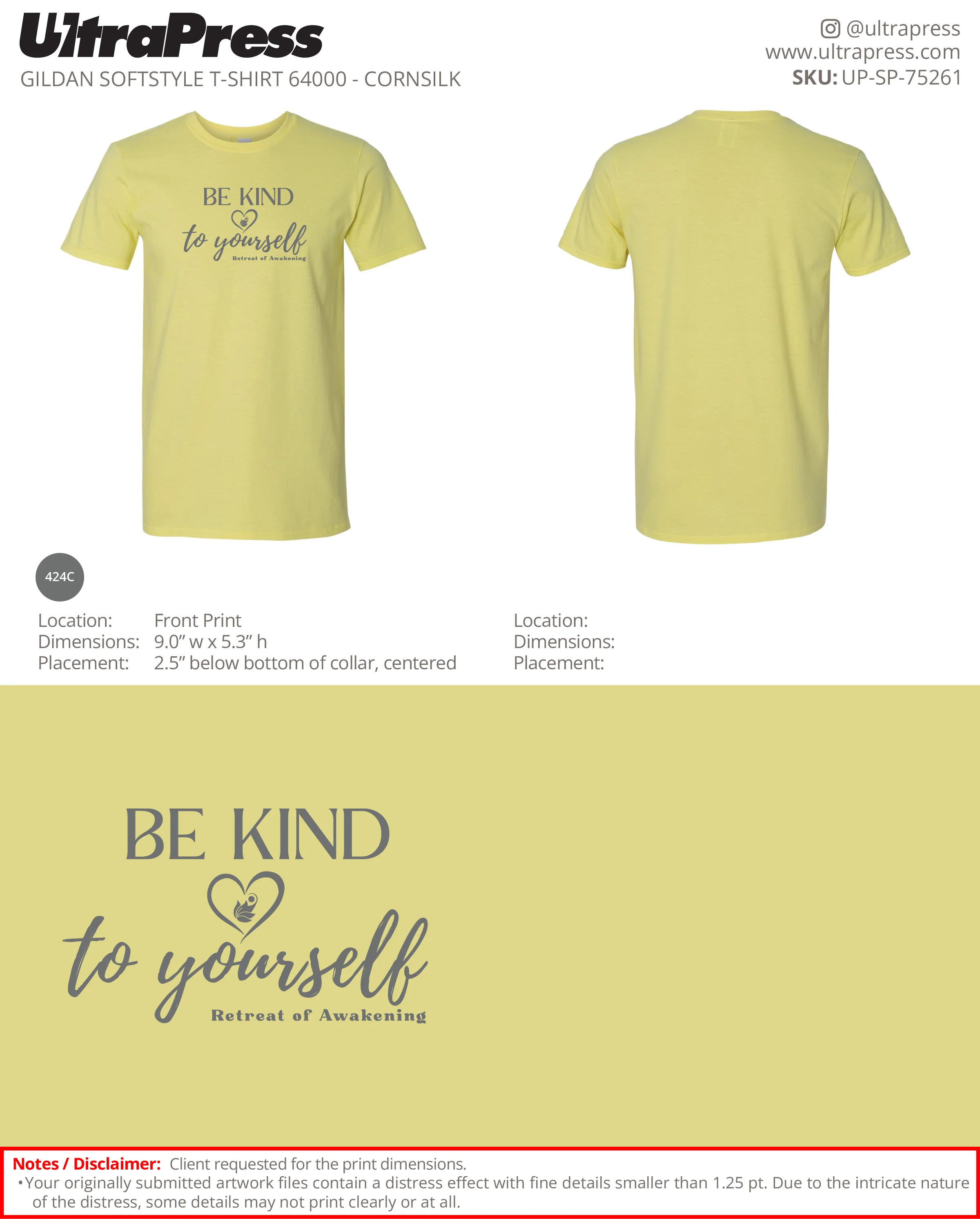 UP-SP-75261 Be Kind to Yourself - Nicole Pham 100 Min Qty (Bulk)