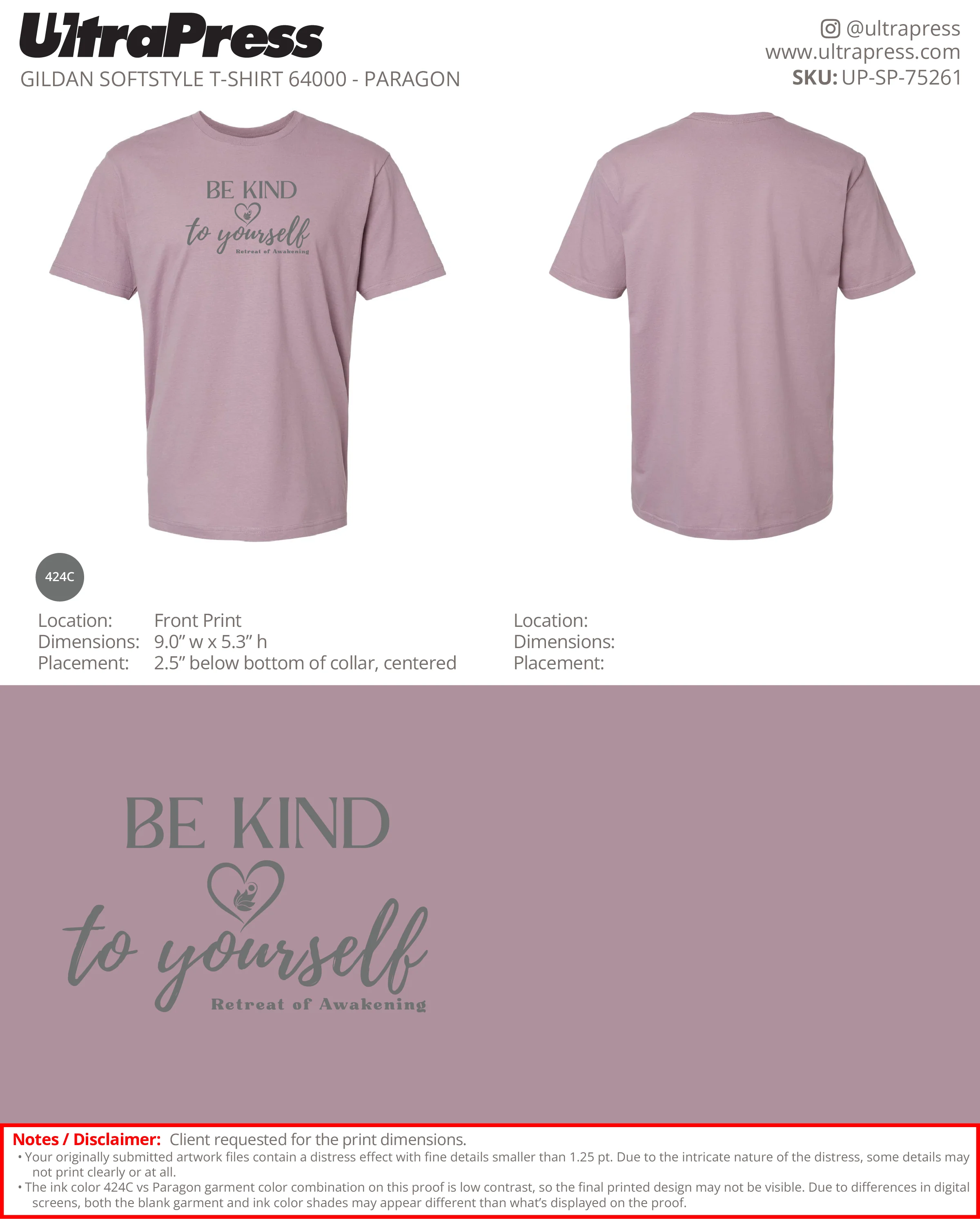 UP-SP-75261 Be Kind to Yourself - Nicole Pham 100 Min Qty (Bulk) - Image 2