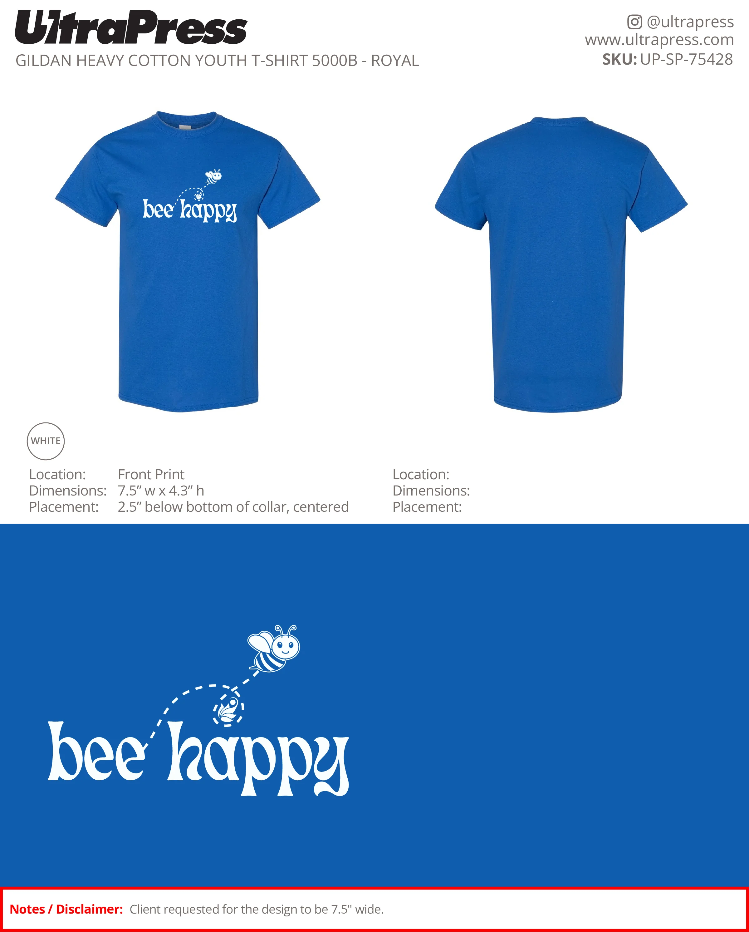 UP-SP-75428 Bee Happy - Nicole Pham 100 Min Qty (Bulk) - Image 2