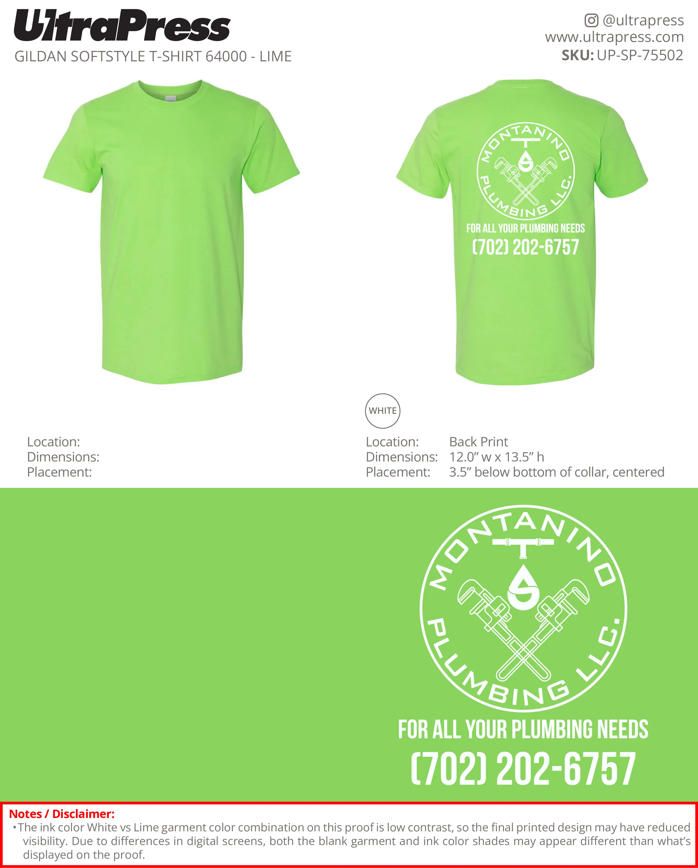 UP-SP-75502 Montanino Plumbing LLC - Silvia 100 Min Qty (Bulk) - Image 3