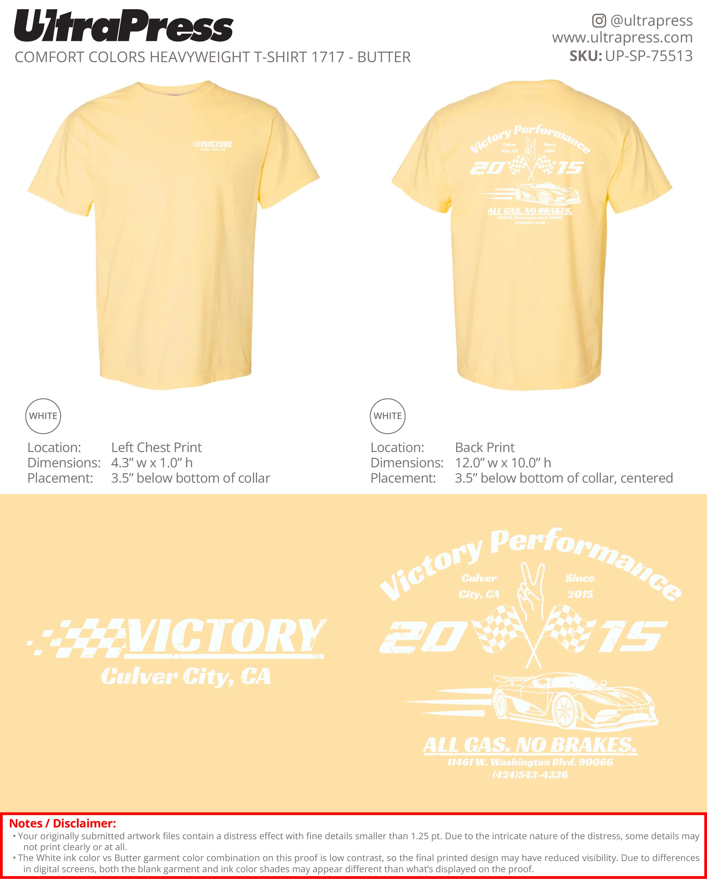 UP-SP-75513 Victory Performance 2015 - Jesse Comfort Colors Package 100 Min Qty (Bulk) - Image 2