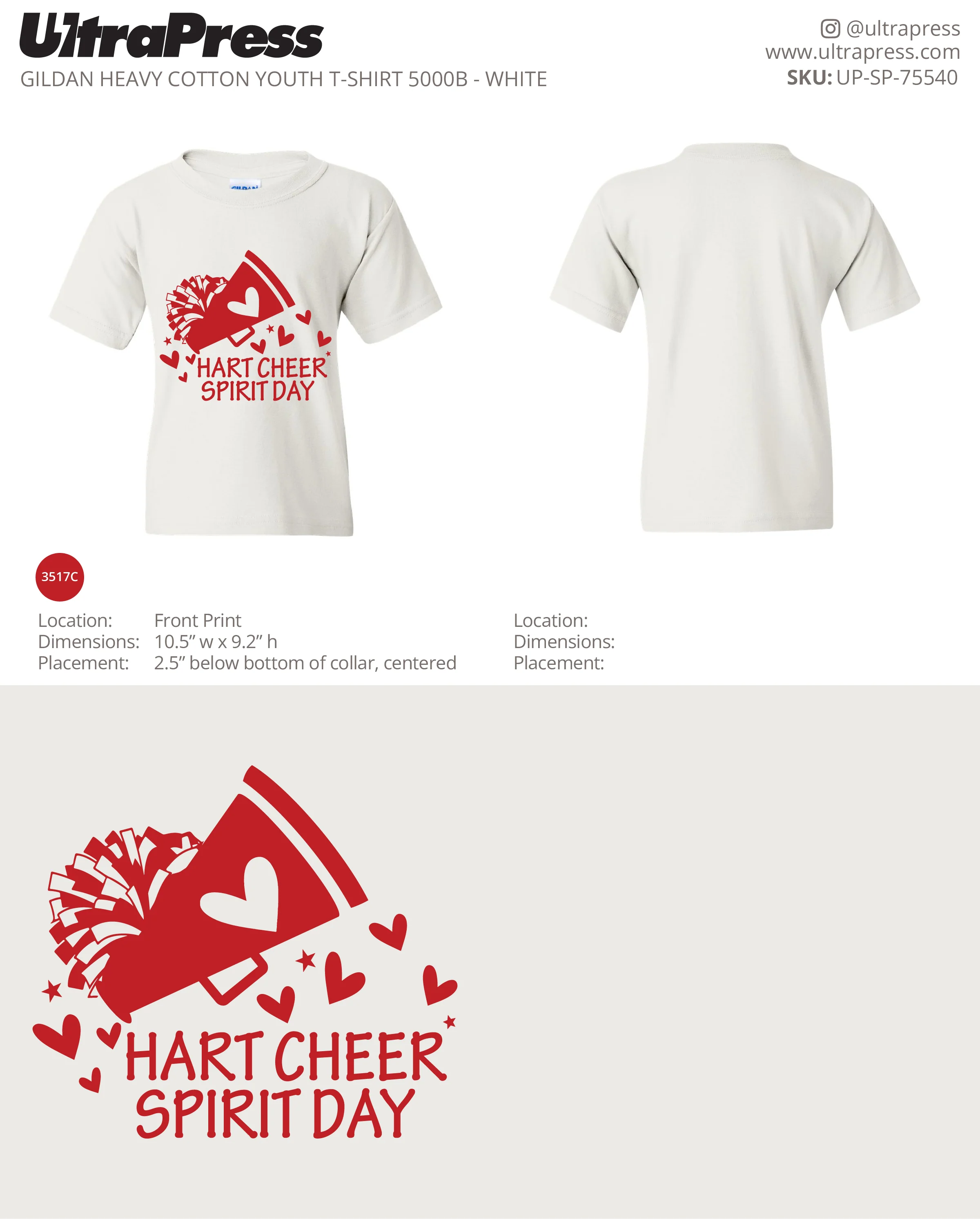 UP-SP-75540 Hart Cheer Spirit Day - Lori Potts 100 Min Qty (Bulk) - Image 2