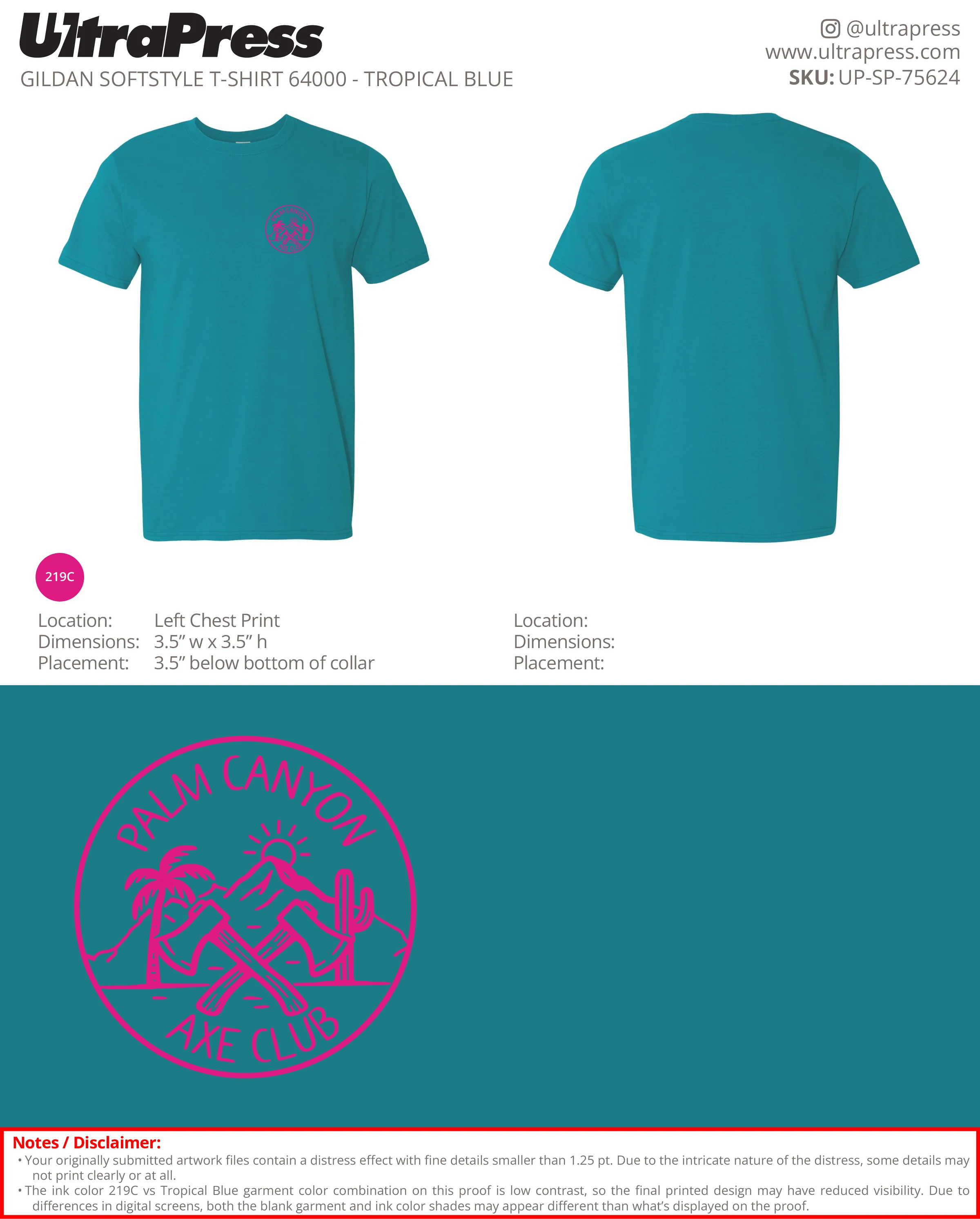 UP-SP-75624 Palm Canyon Pink Logo - Brett 100 Min Qty (Bulk) - Image 2