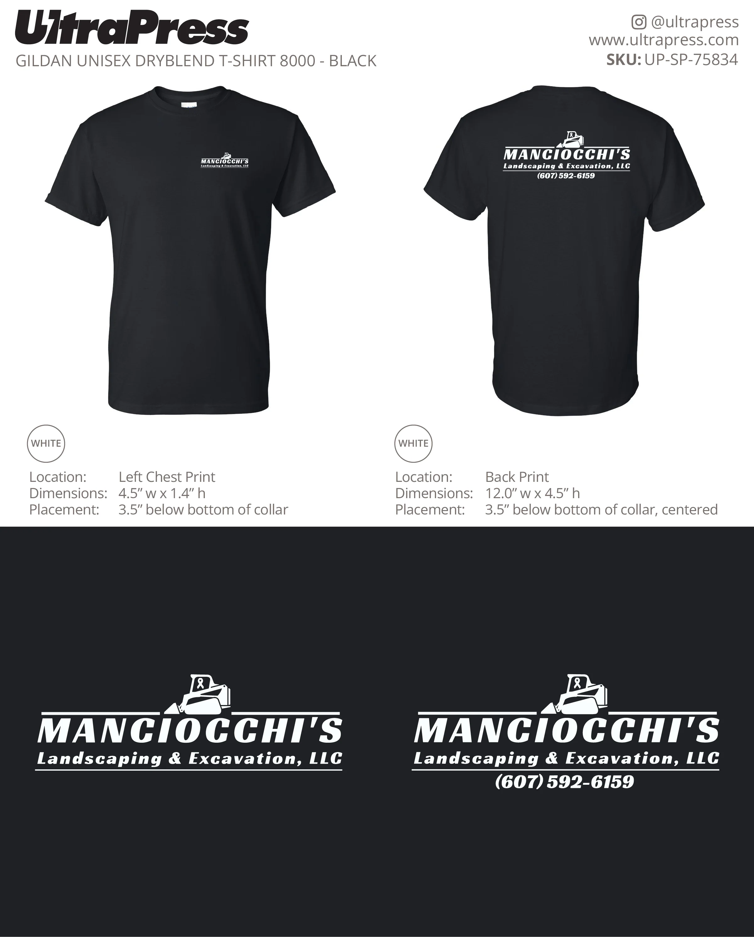 UP-SP-75834 Manciocchi's Landscaping & Excavation - Devin Manciocchi 50 Min Qty (Bulk) - Image 2
