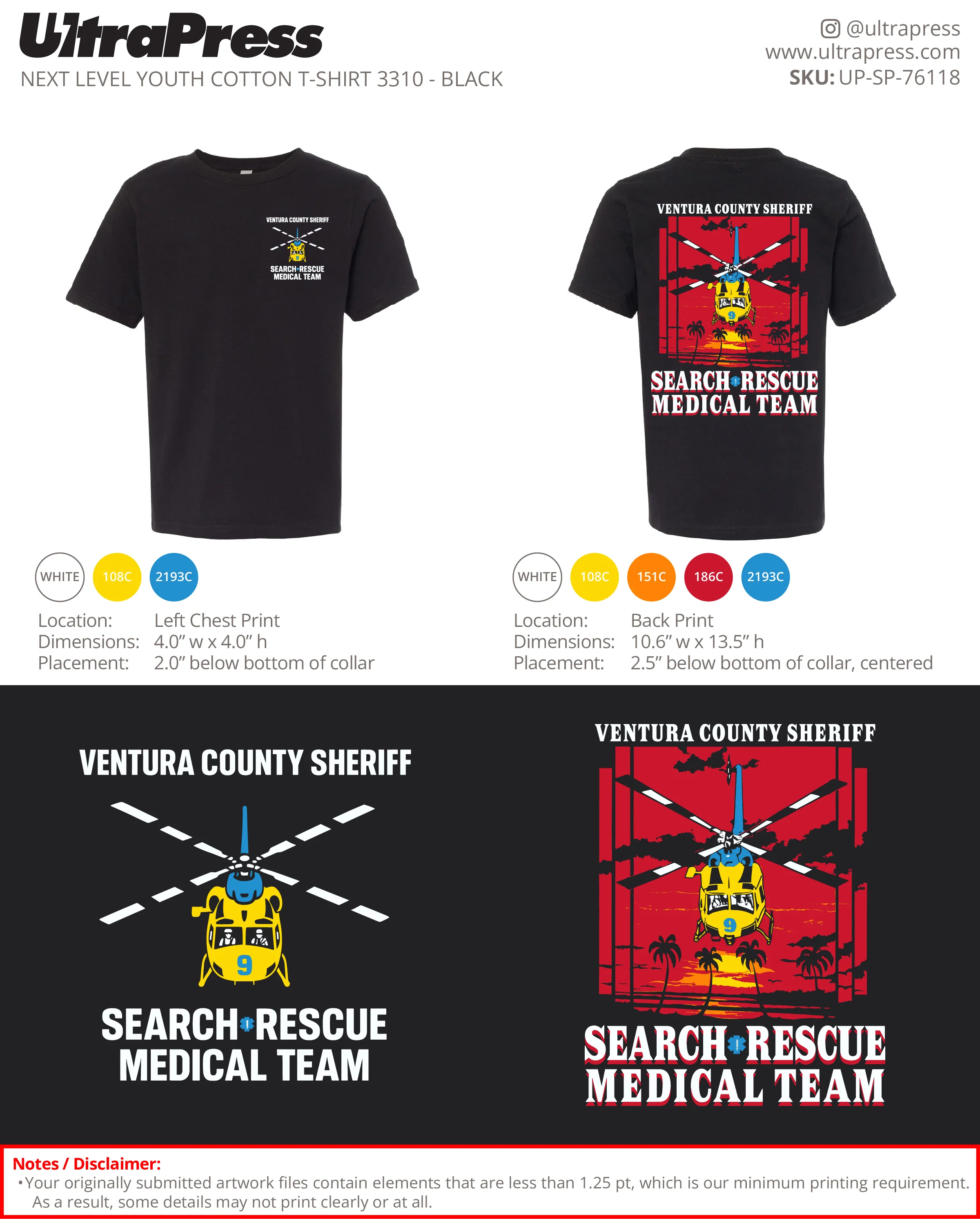 UP-SP-76118 Ventura County Sheriff - Nan Jiang 100 Min Qty (Bulk) - Image 2