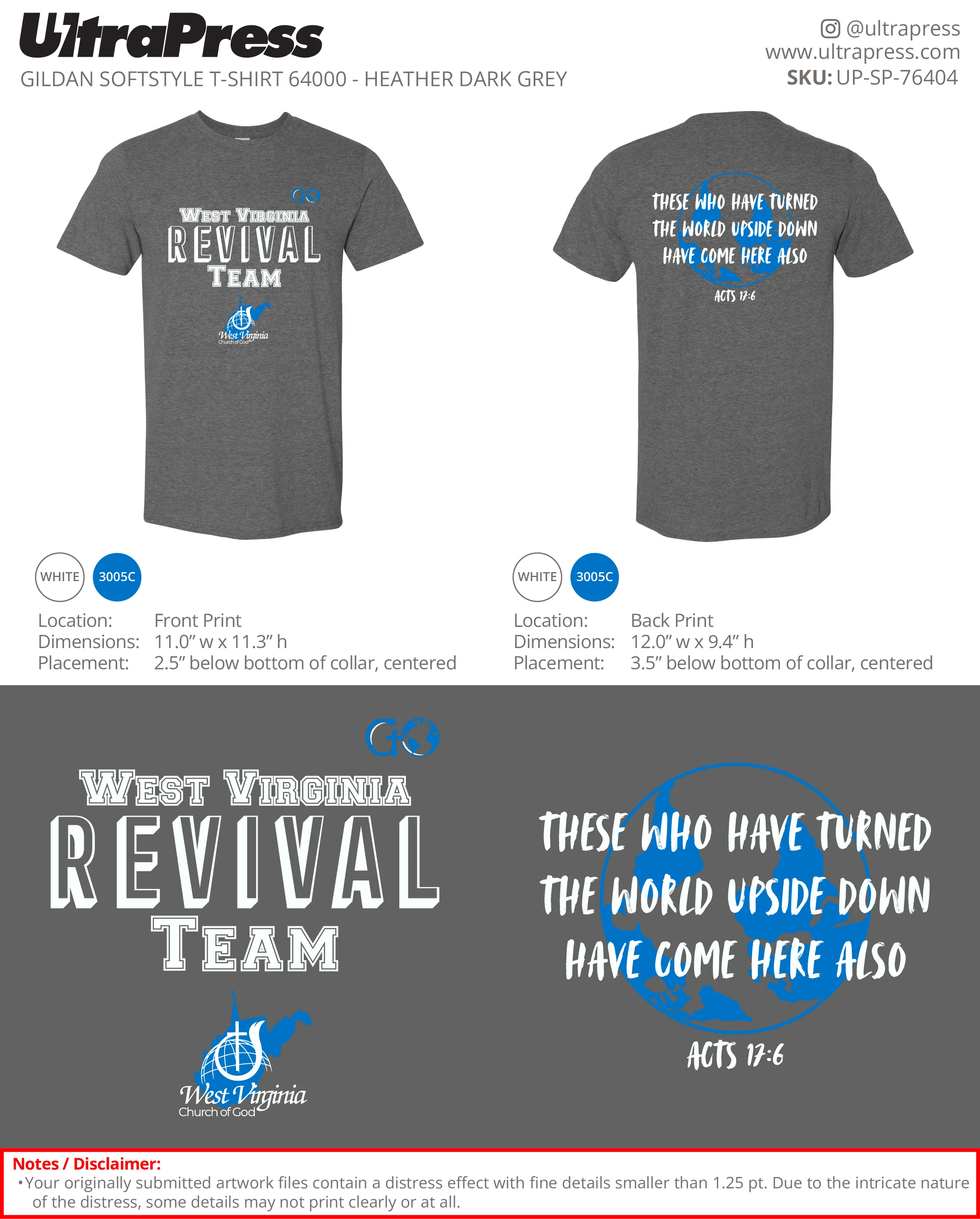 UP-SP-76404 West Virginia Revival Team - Jason Riffe 100 Min Qty (Bulk) - Image 2