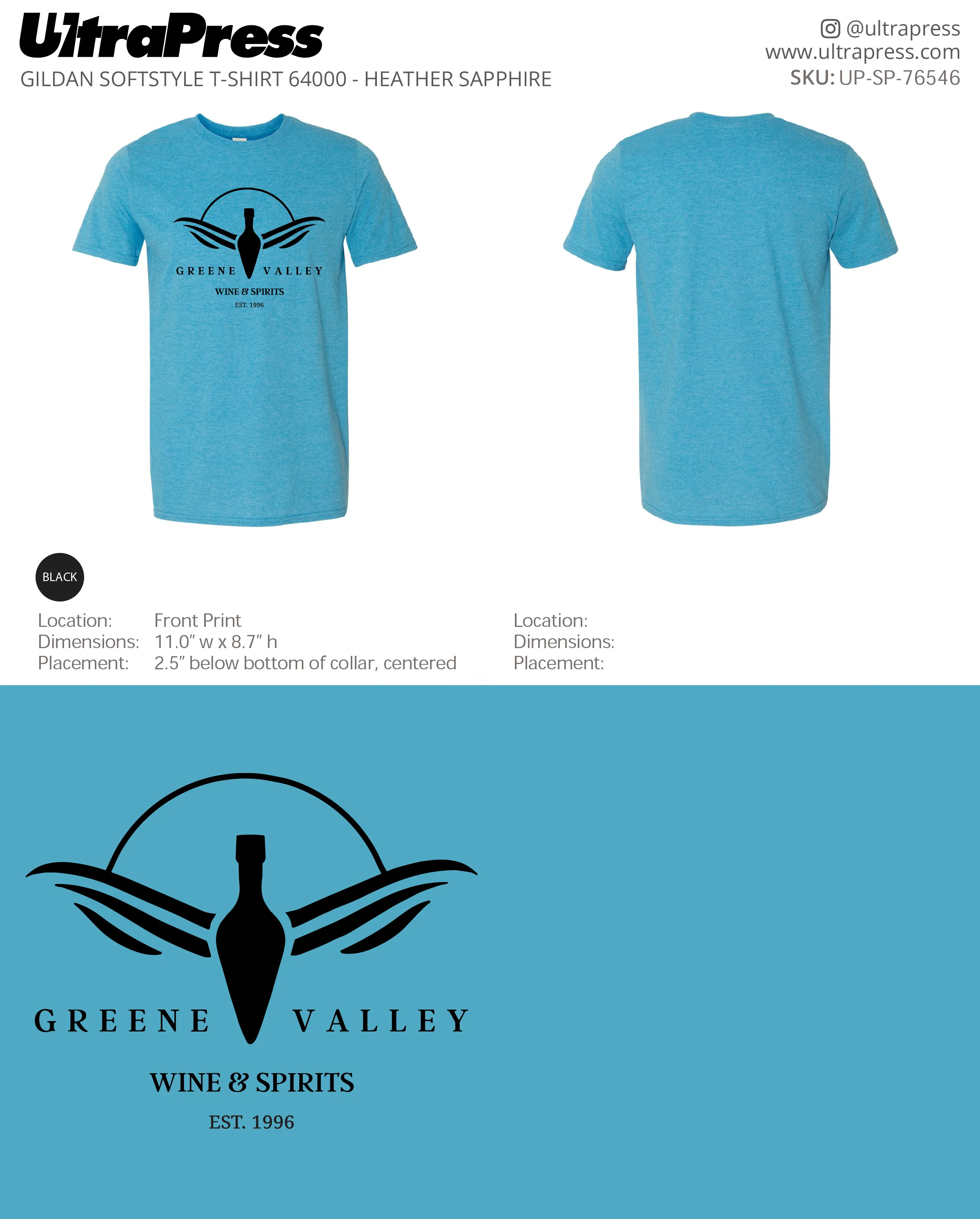 UP-SP-76546 Greene Valley T-Shirts - 100 Min Qty (Bulk) - Image 3