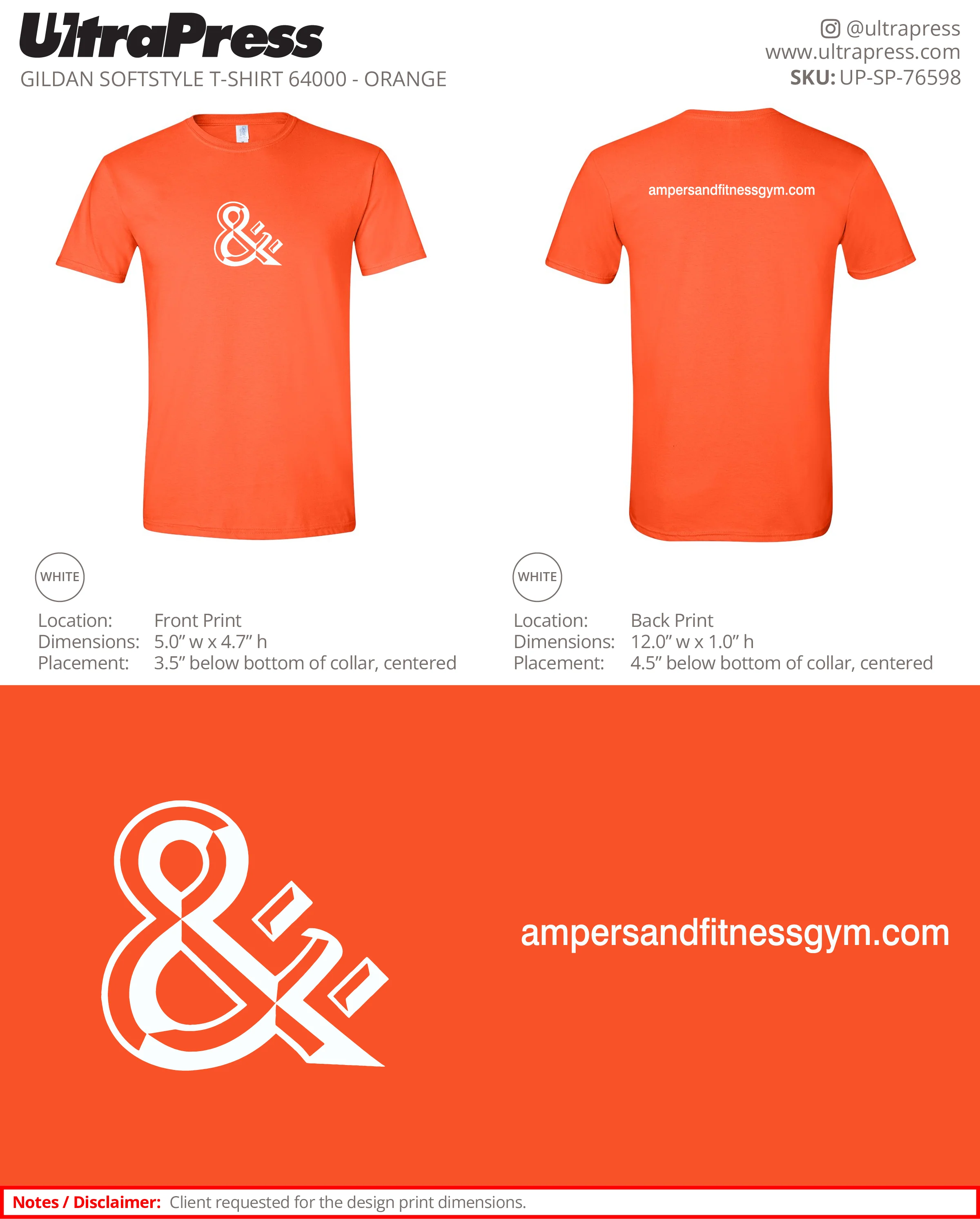 UP-SP-76598 Ampersand Fitness - John Carrico 100 Pieces Package (Bulk) - Image 2