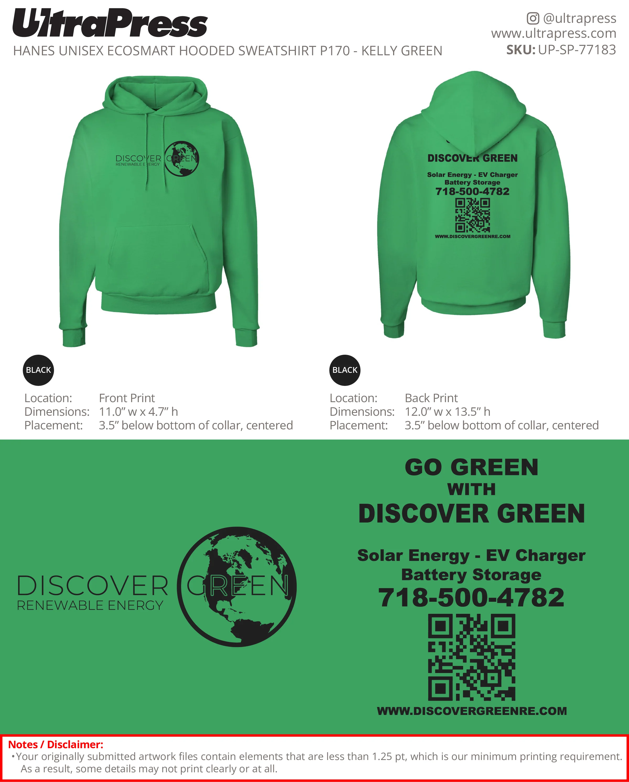 UP-SP-77183 Go Green With Discover Green - Shane Bridgmanhen 50 Min Qty (Bulk) - Image 2