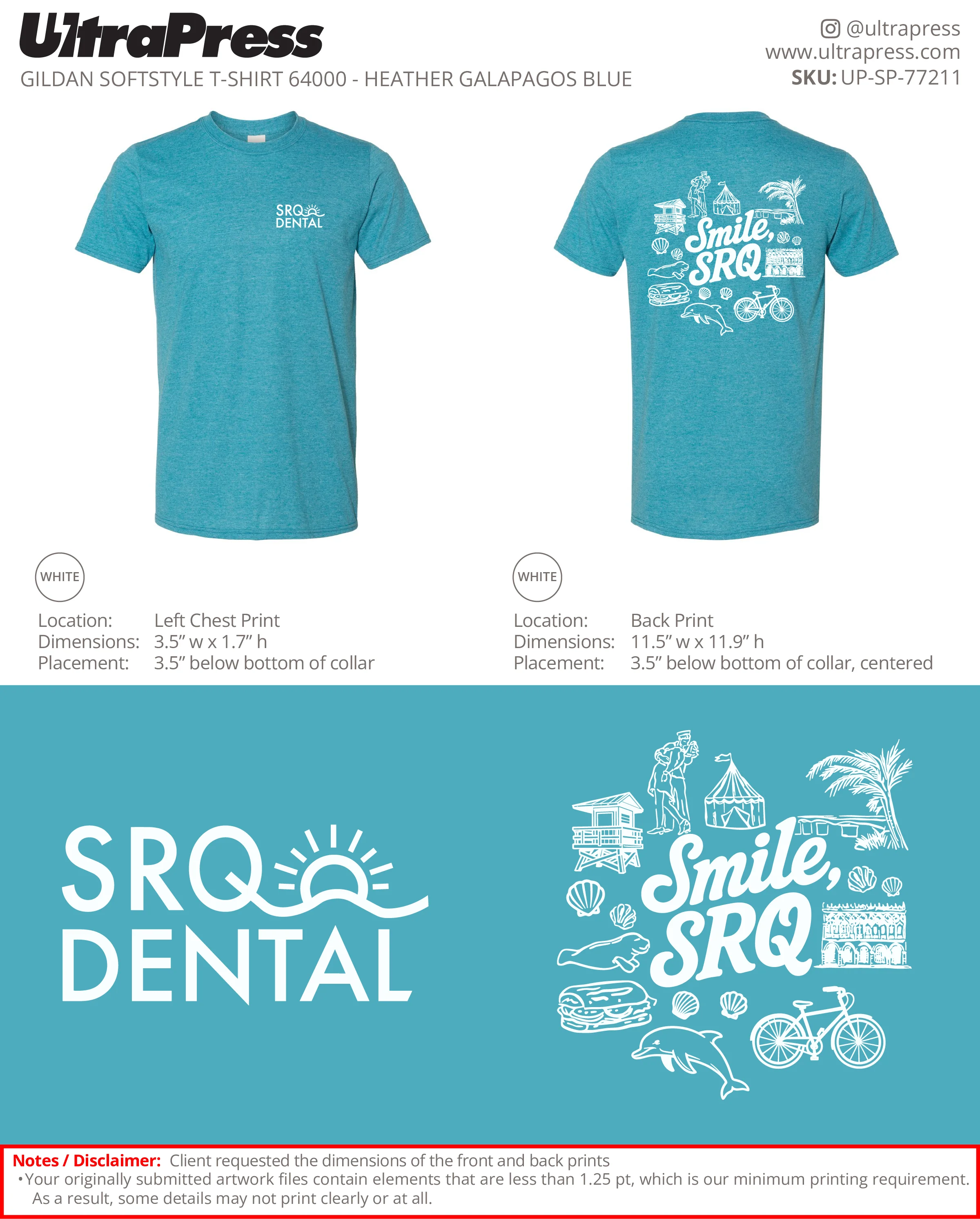 UP-SP-77211 SRQ Dental - Danielle Davis 100 Min Qty (Bulk)