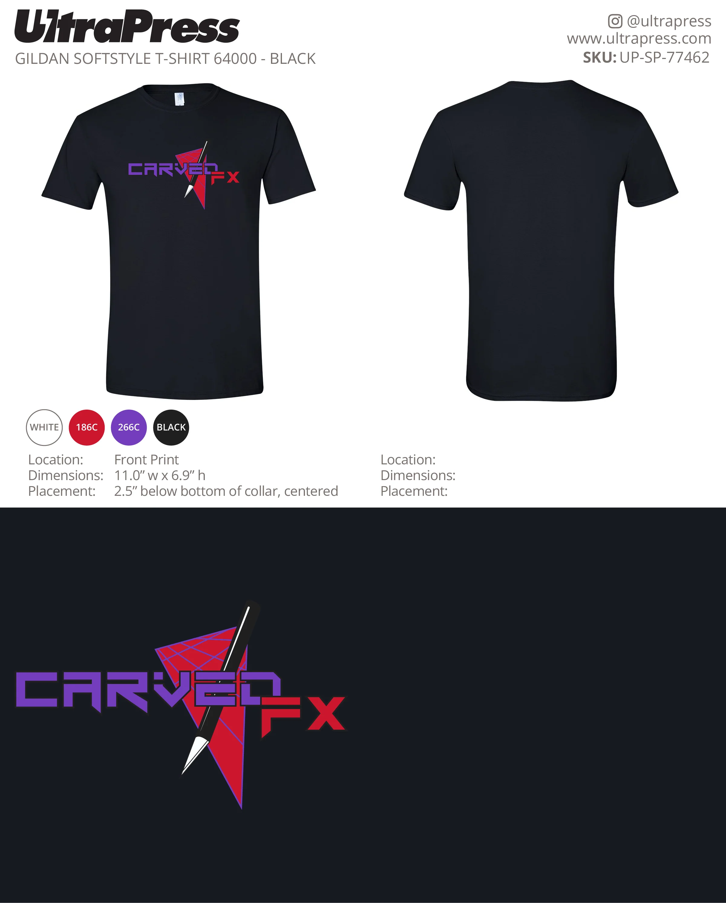 UP-SP-77462 Carved FX T-Shirts - Paulina Goff 100 Min Qty (Bulk)