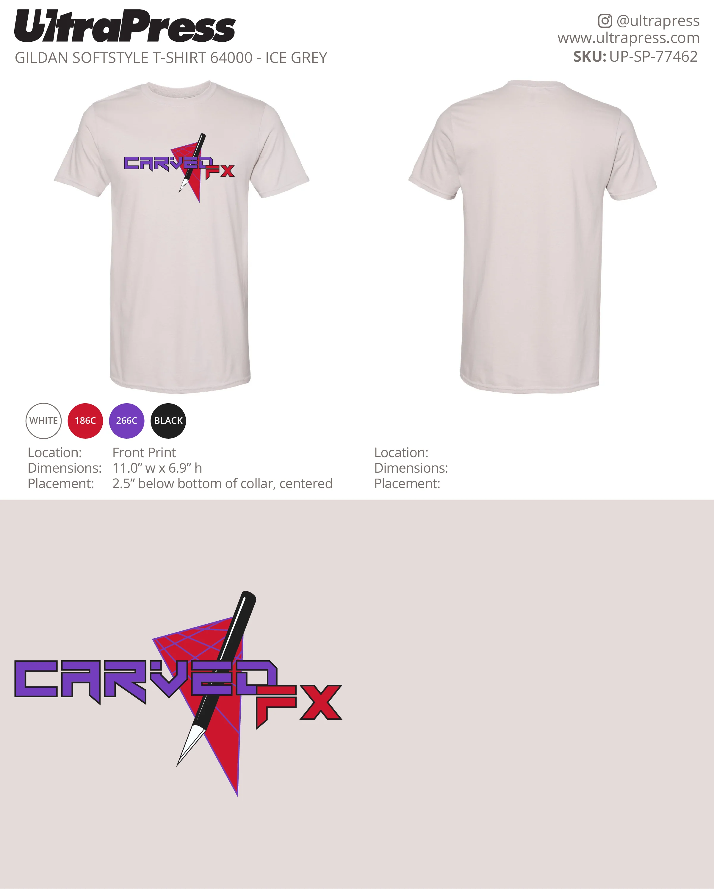 UP-SP-77462 Carved FX T-Shirts - Paulina Goff 100 Min Qty (Bulk) - Image 2