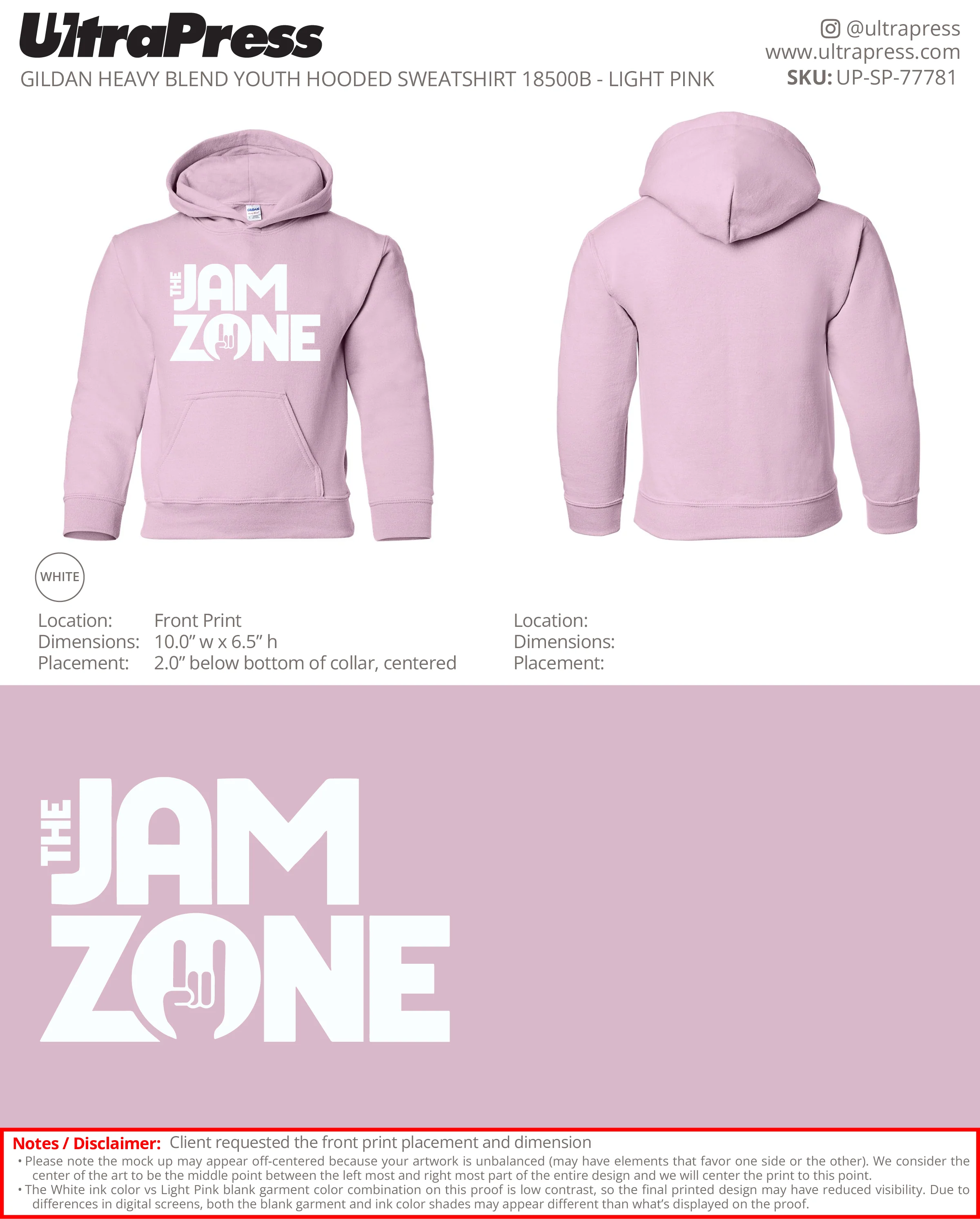 UP-SP-77781 The Jam Zone Hoodies - Audra Siman 50 Min Qty (Bulk) - Image 10