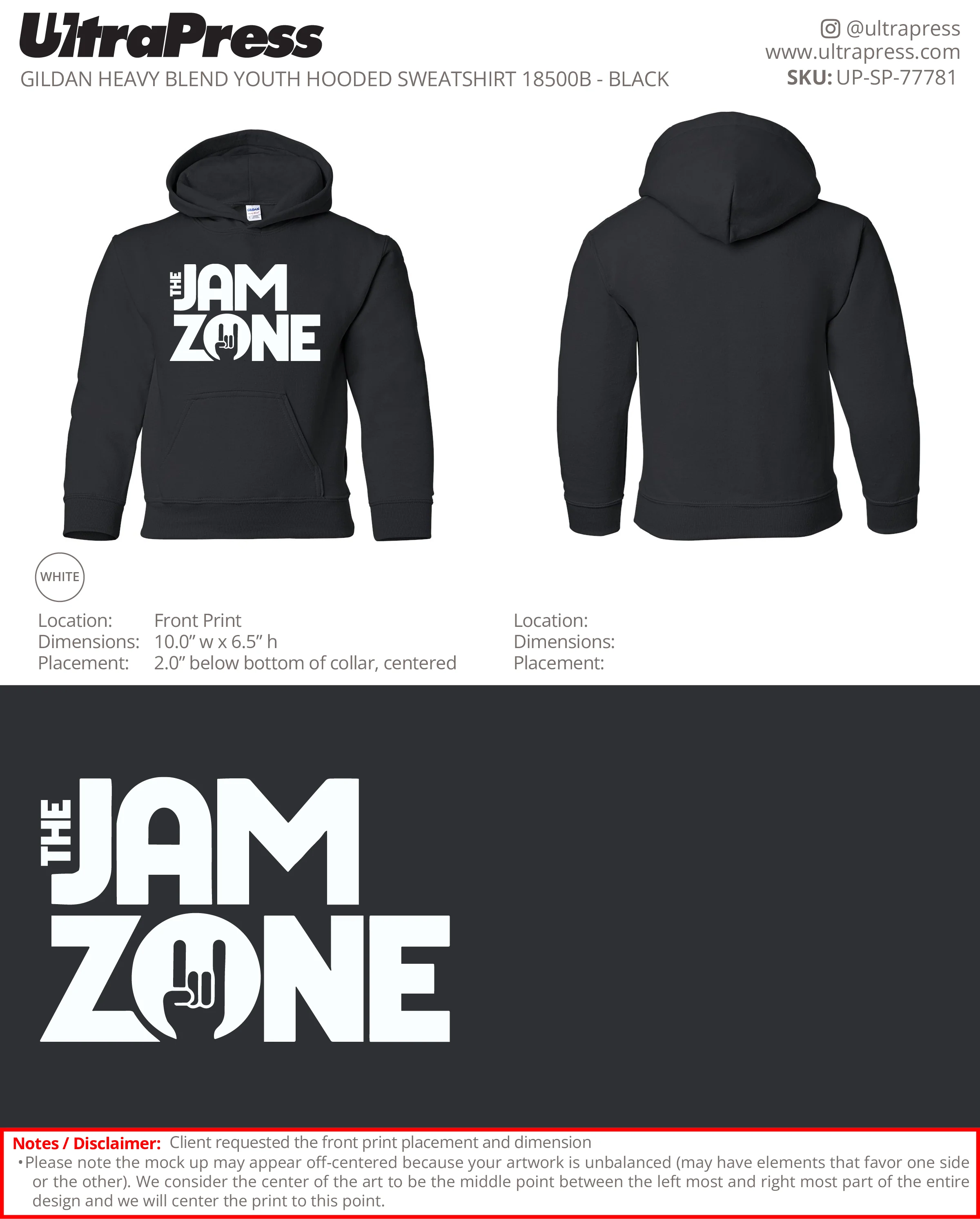 UP-SP-77781 The Jam Zone Hoodies - Audra Siman 50 Min Qty (Bulk) - Image 7