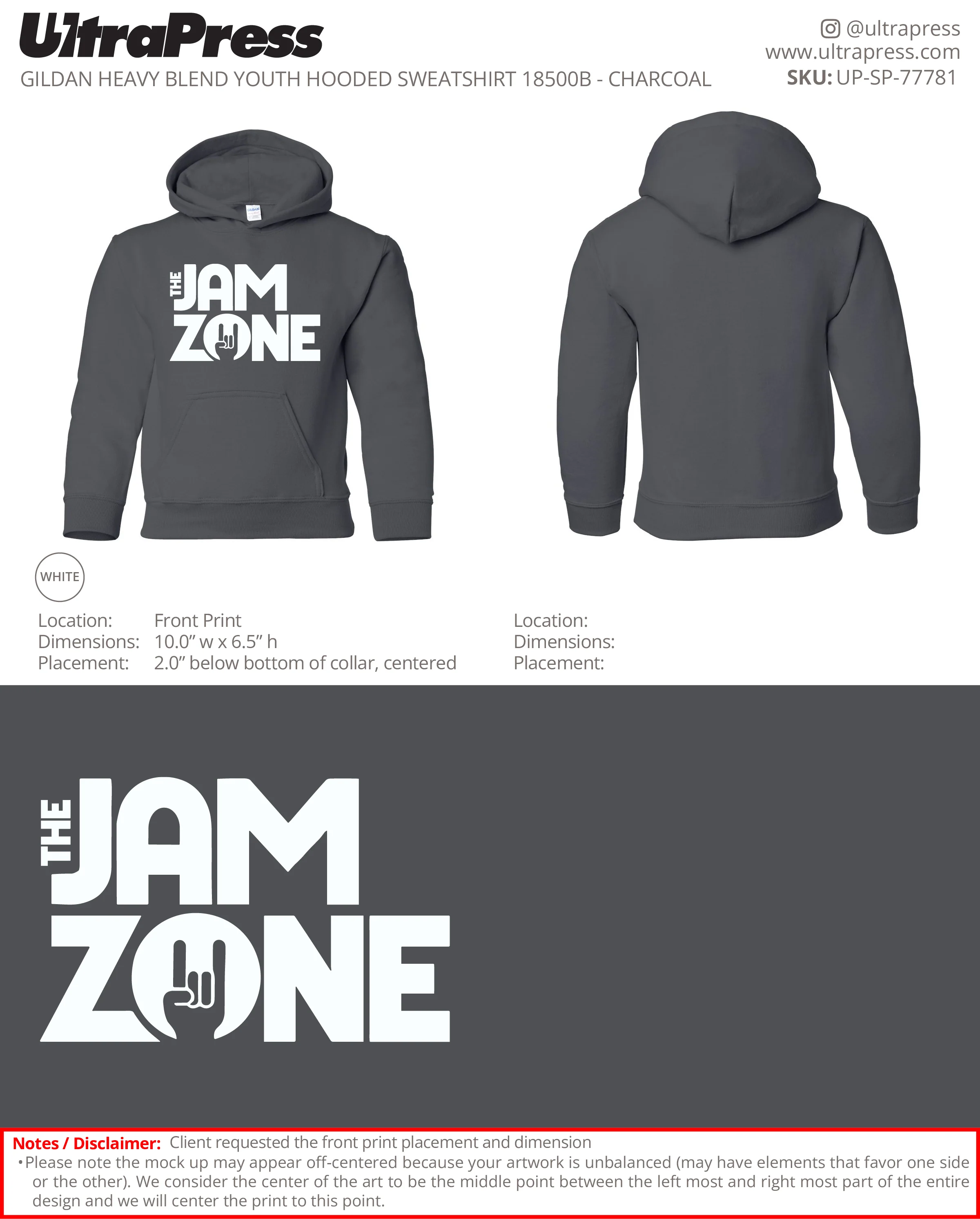UP-SP-77781 The Jam Zone Hoodies - Audra Siman 50 Min Qty (Bulk) - Image 8