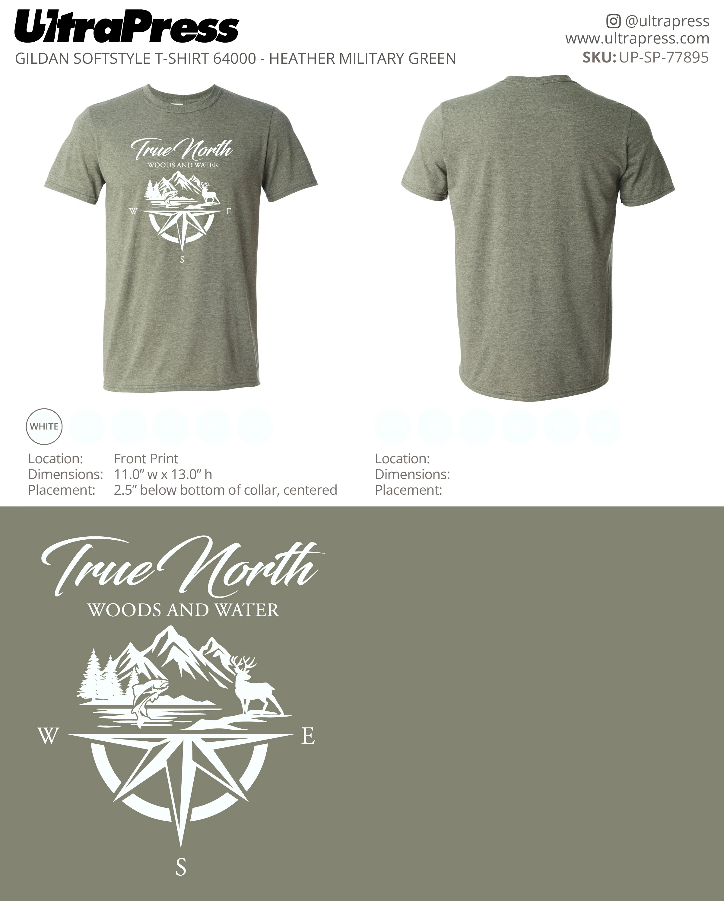 UP-SP-77895 True North (White Logo) - Daniel Cowan 100 Min Qty (Bulk) - Image 2