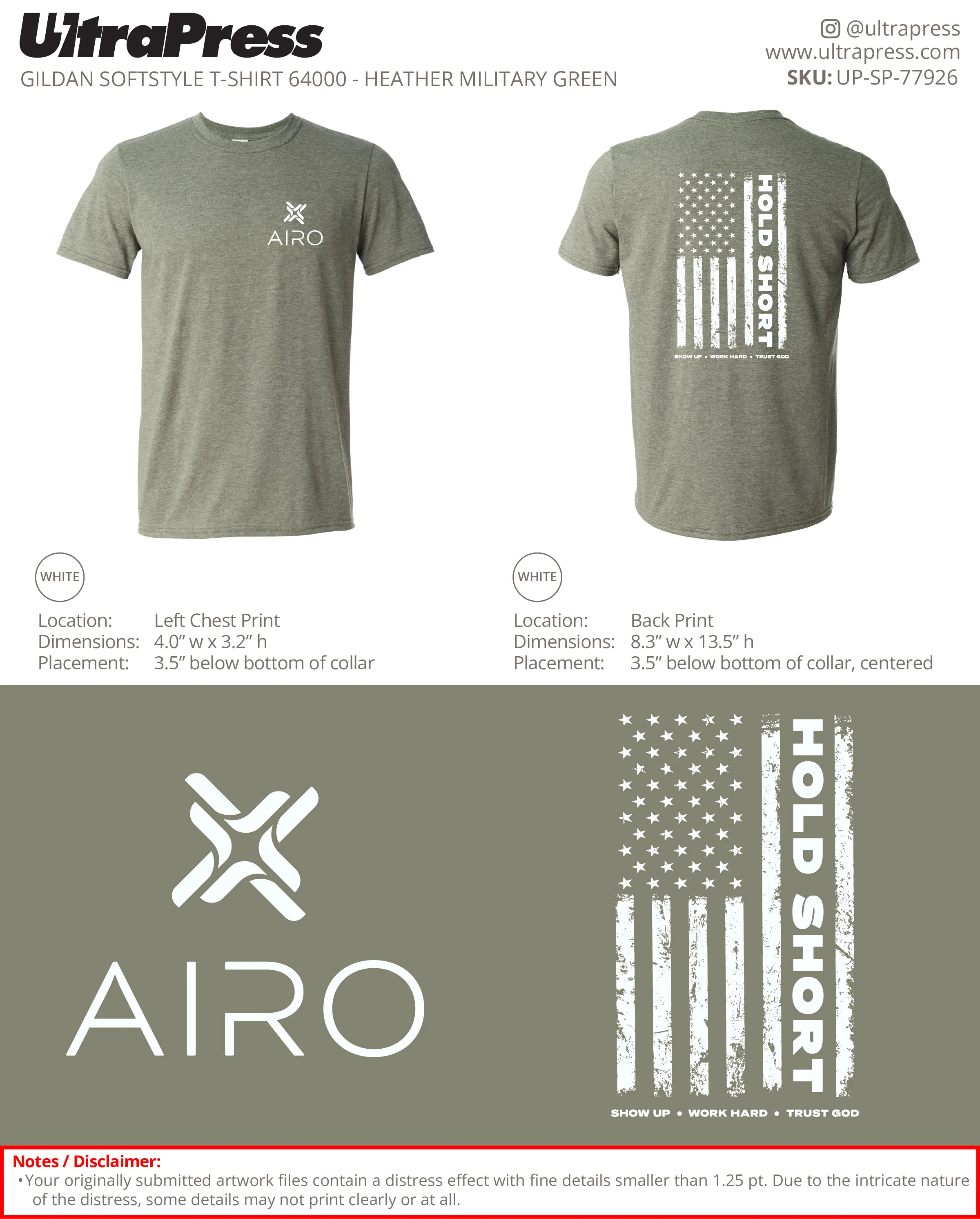 UP-SP-77926 AIRO Hold Short - Camron McAhren 100 Min Qty (Bulk)