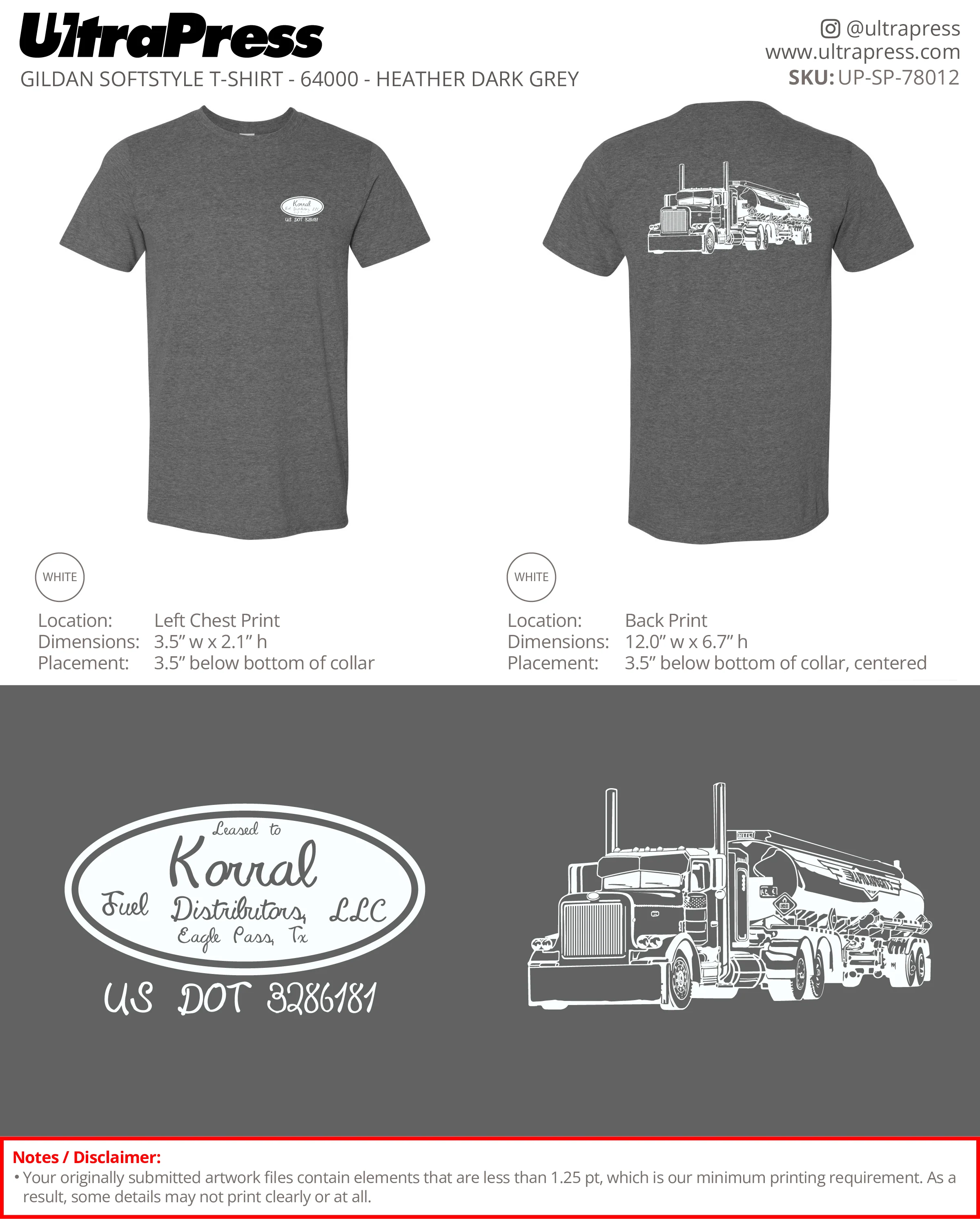 UP-SP-78012 Korral Fuel Distributors LLC - Carlos Mata 100 Min Qty (Bulk) - Image 2