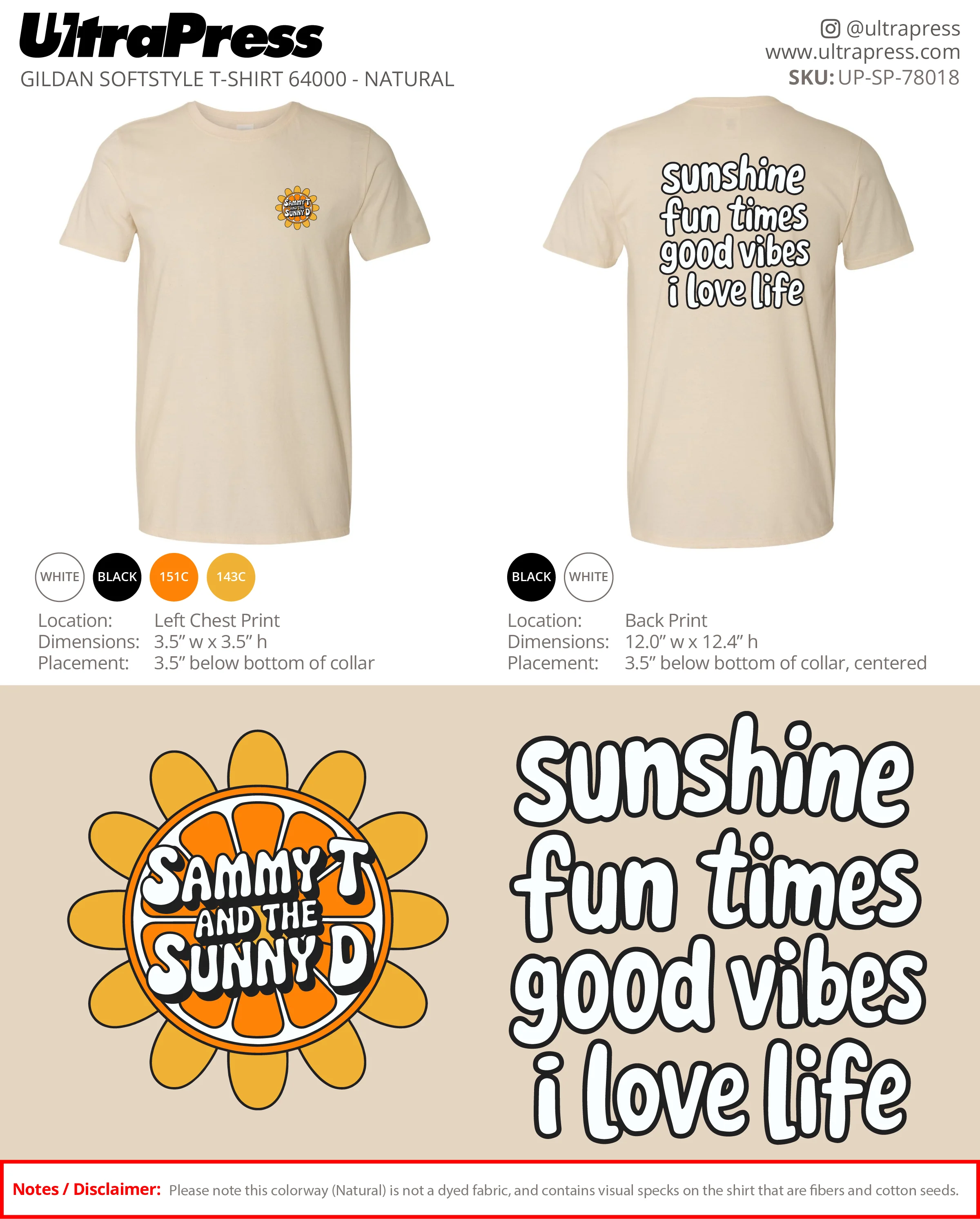 UP-SP-78018 Sammy T and the Sunny D - Sam Travis 100 Min Qty (Bulk) - Image 2