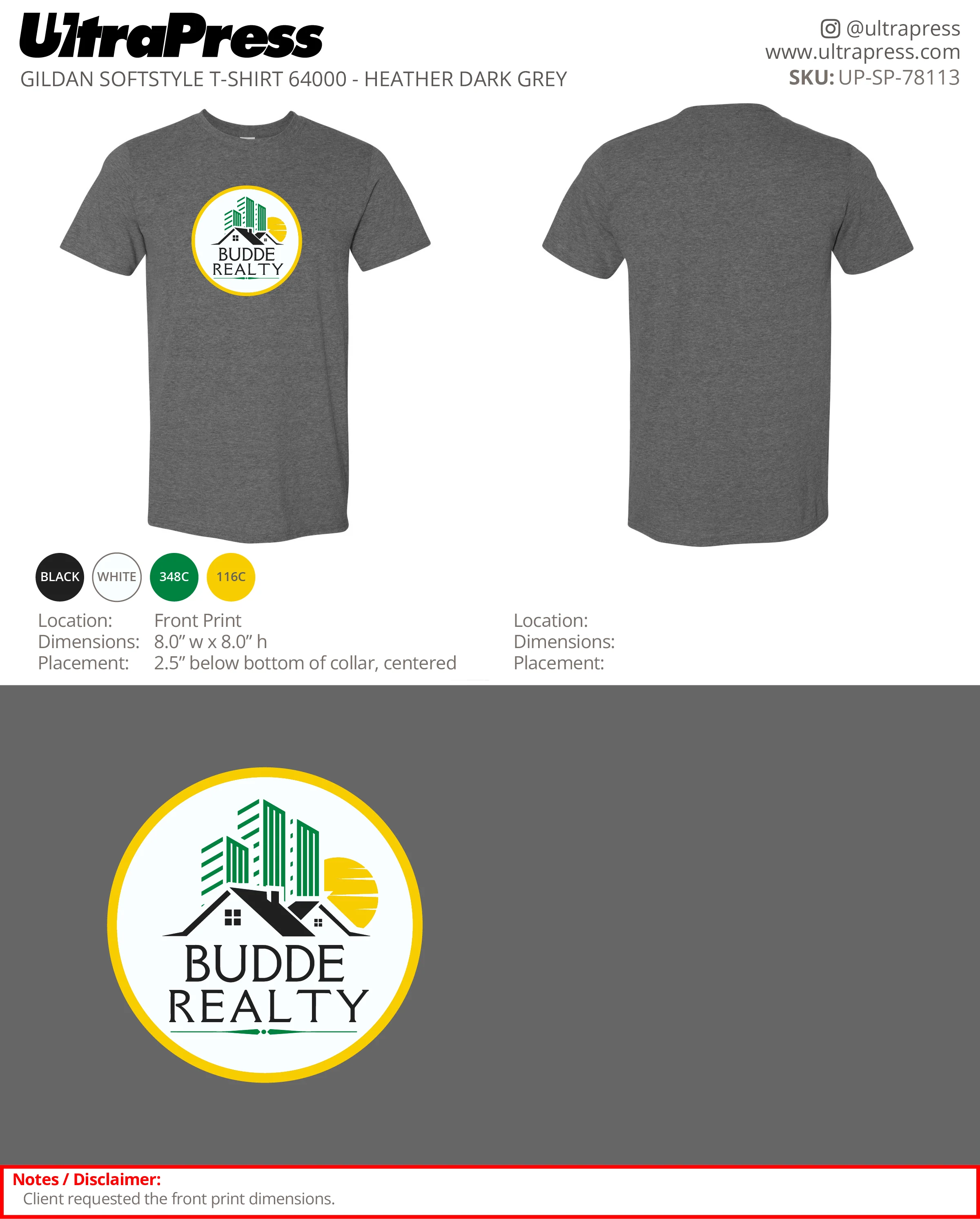 UP-SP-78113 Budde Realty - Melanie Budde 100 Min Qty (Bulk) - Image 2
