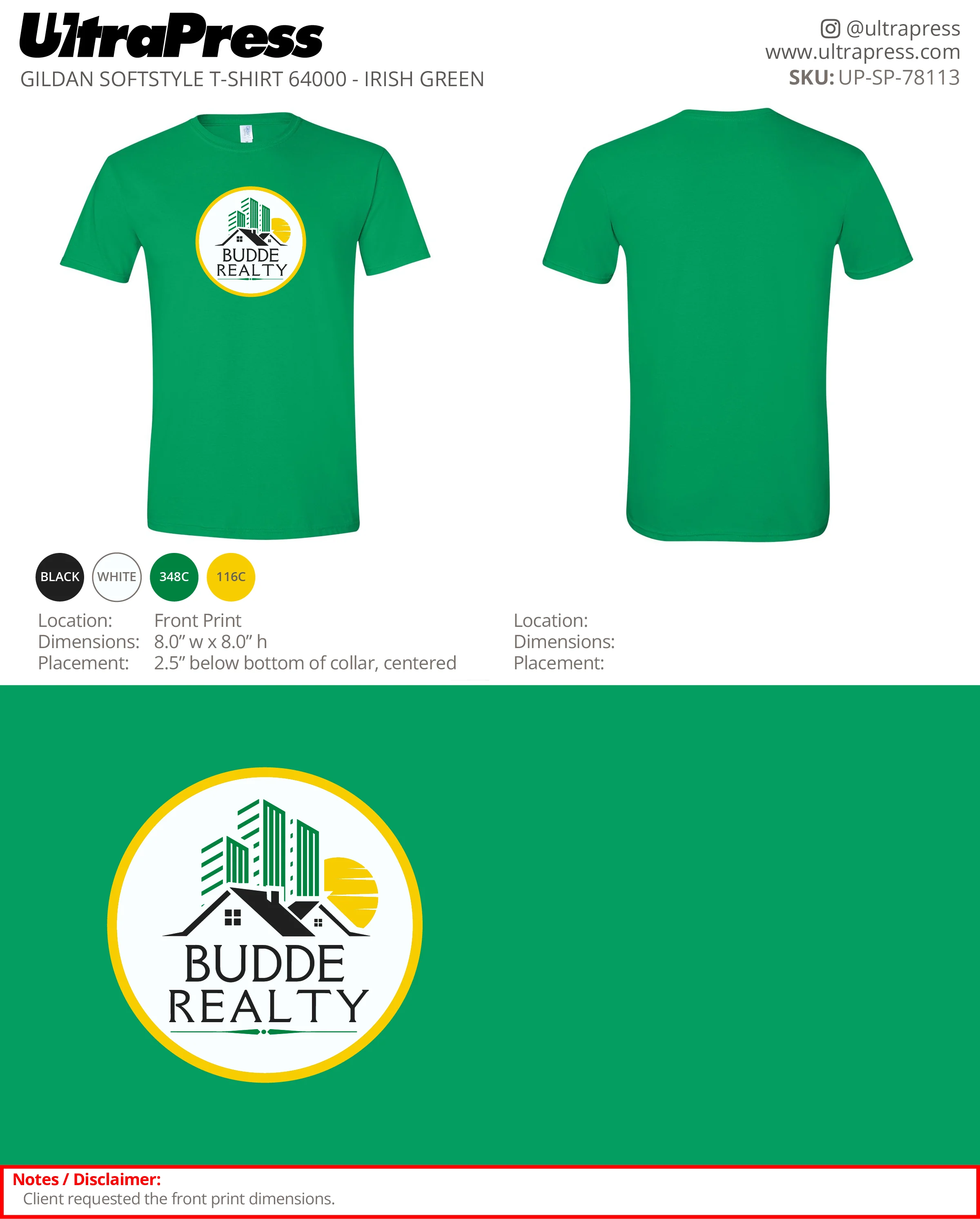 UP-SP-78113 Budde Realty - Melanie Budde 100 Min Qty (Bulk) - Image 3