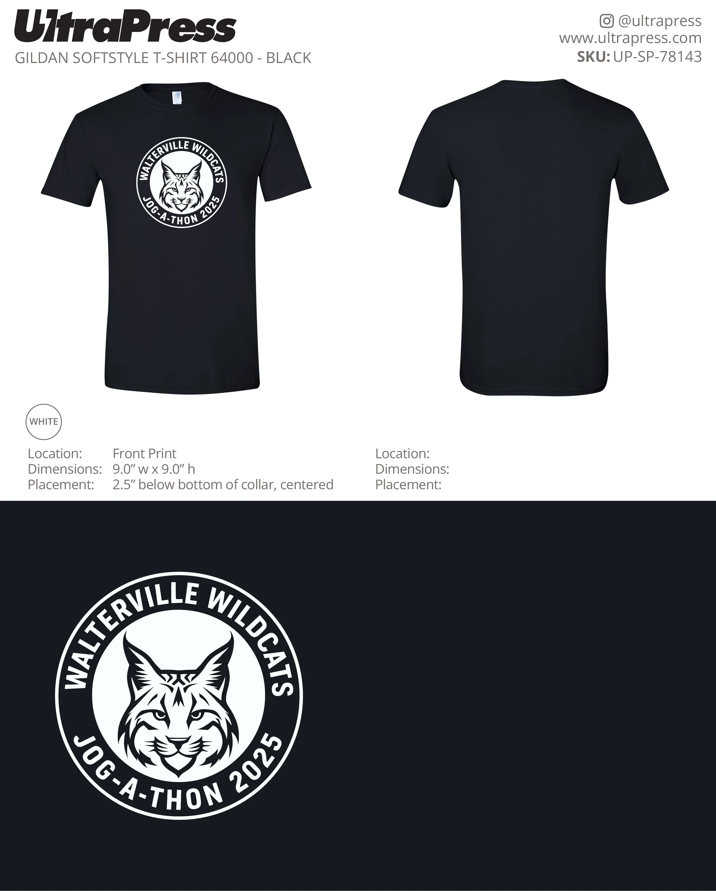 UP-SP-78143 Walterville Wildcats - Leslie Burwell 100 Min Qty (Bulk) - Image 11