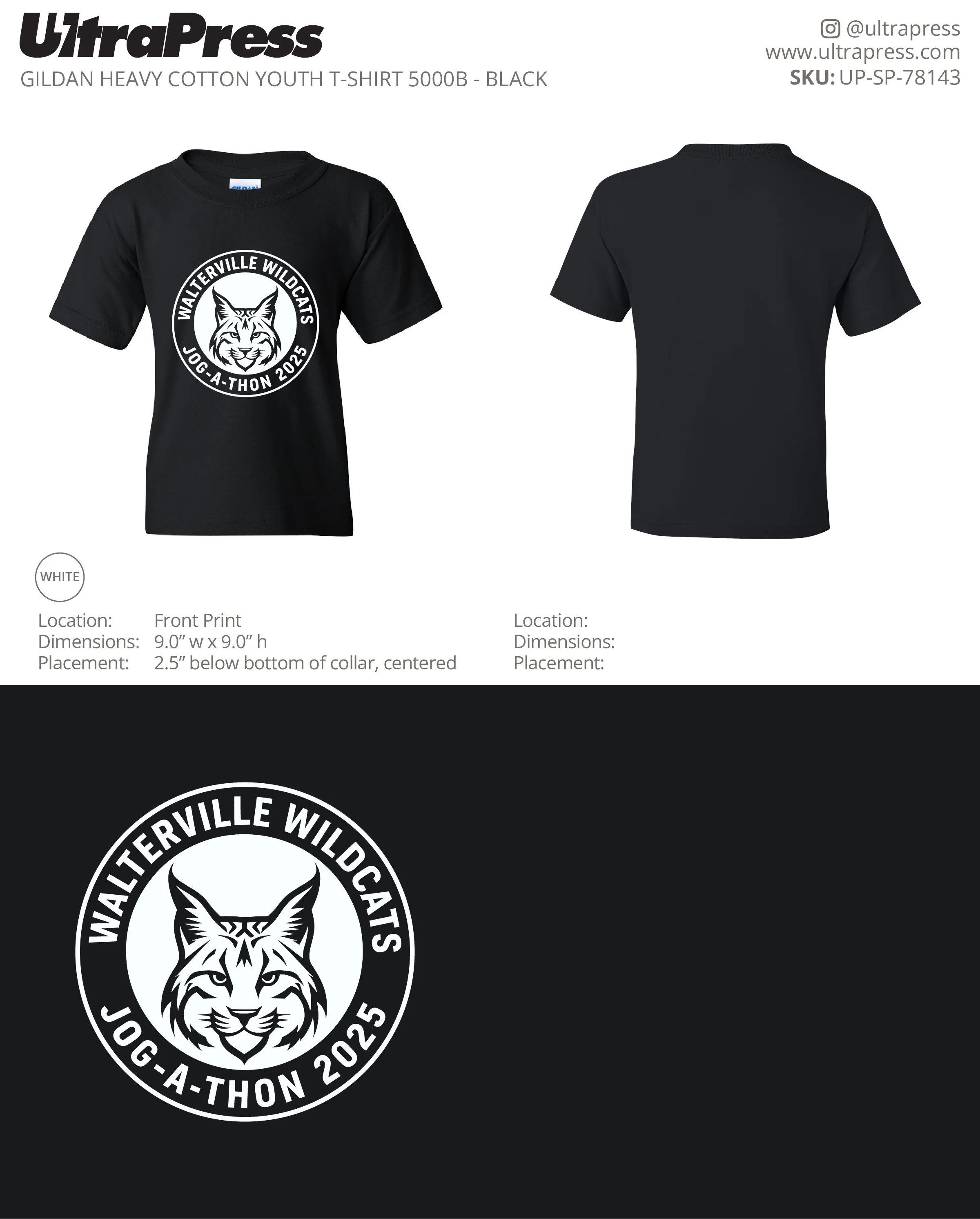 UP-SP-78143 Walterville Wildcats - Leslie Burwell 100 Min Qty (Bulk) - Image 12