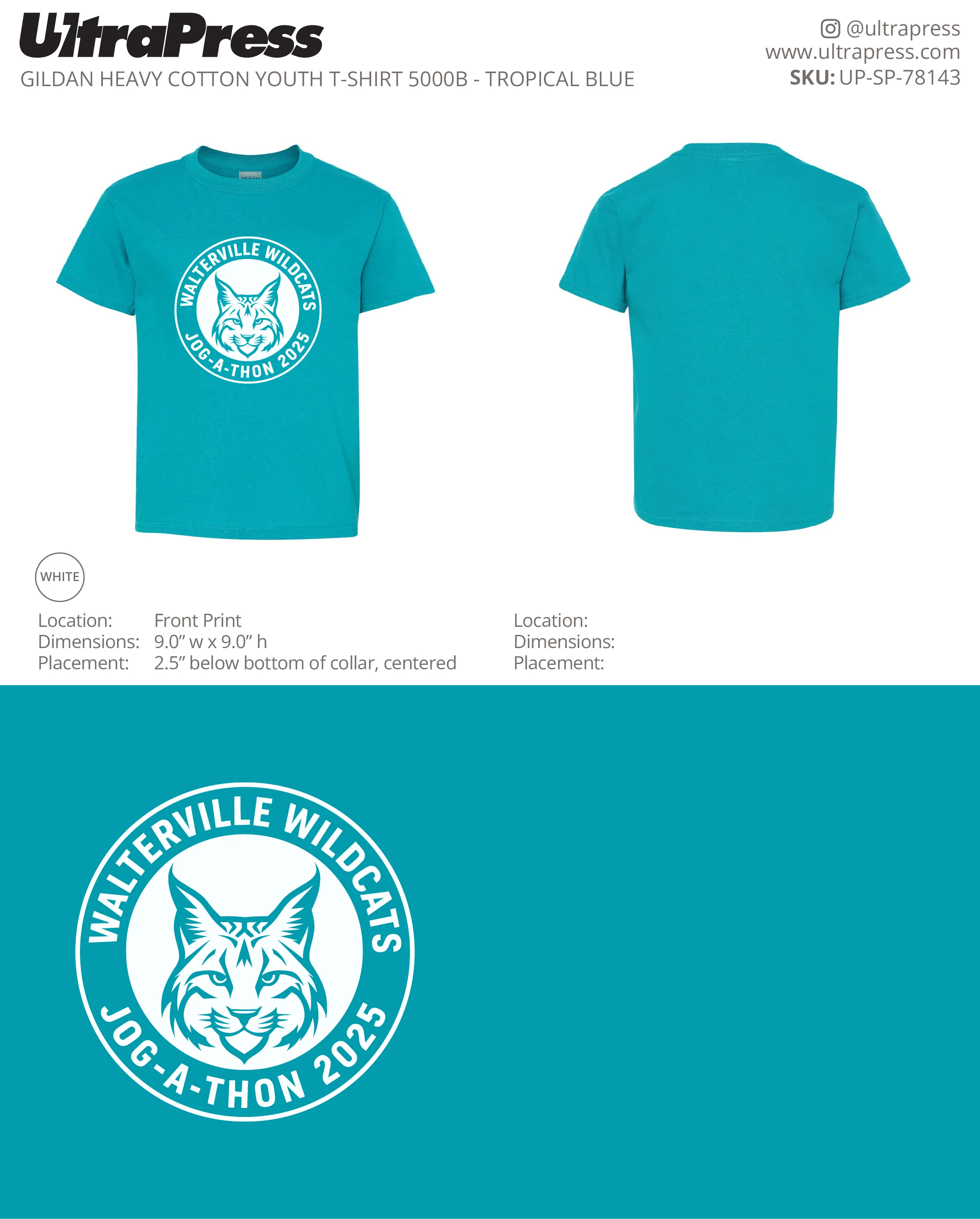 UP-SP-78143 Walterville Wildcats - Leslie Burwell 100 Min Qty (Bulk) - Image 4