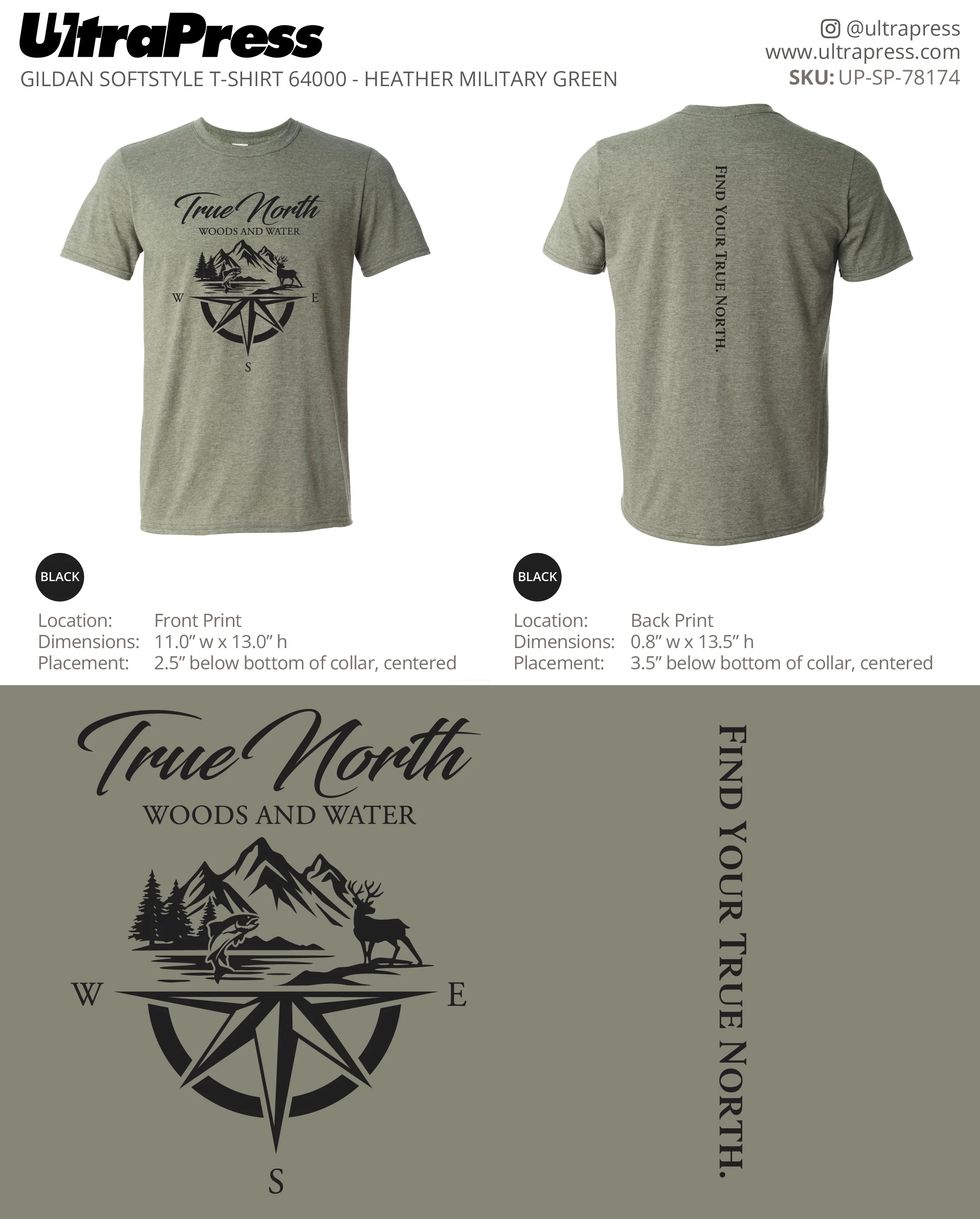 UP-SP-78174 True North (Black Logo) - Daniel Cowan 100 Min Qty (Bulk) - Image 2
