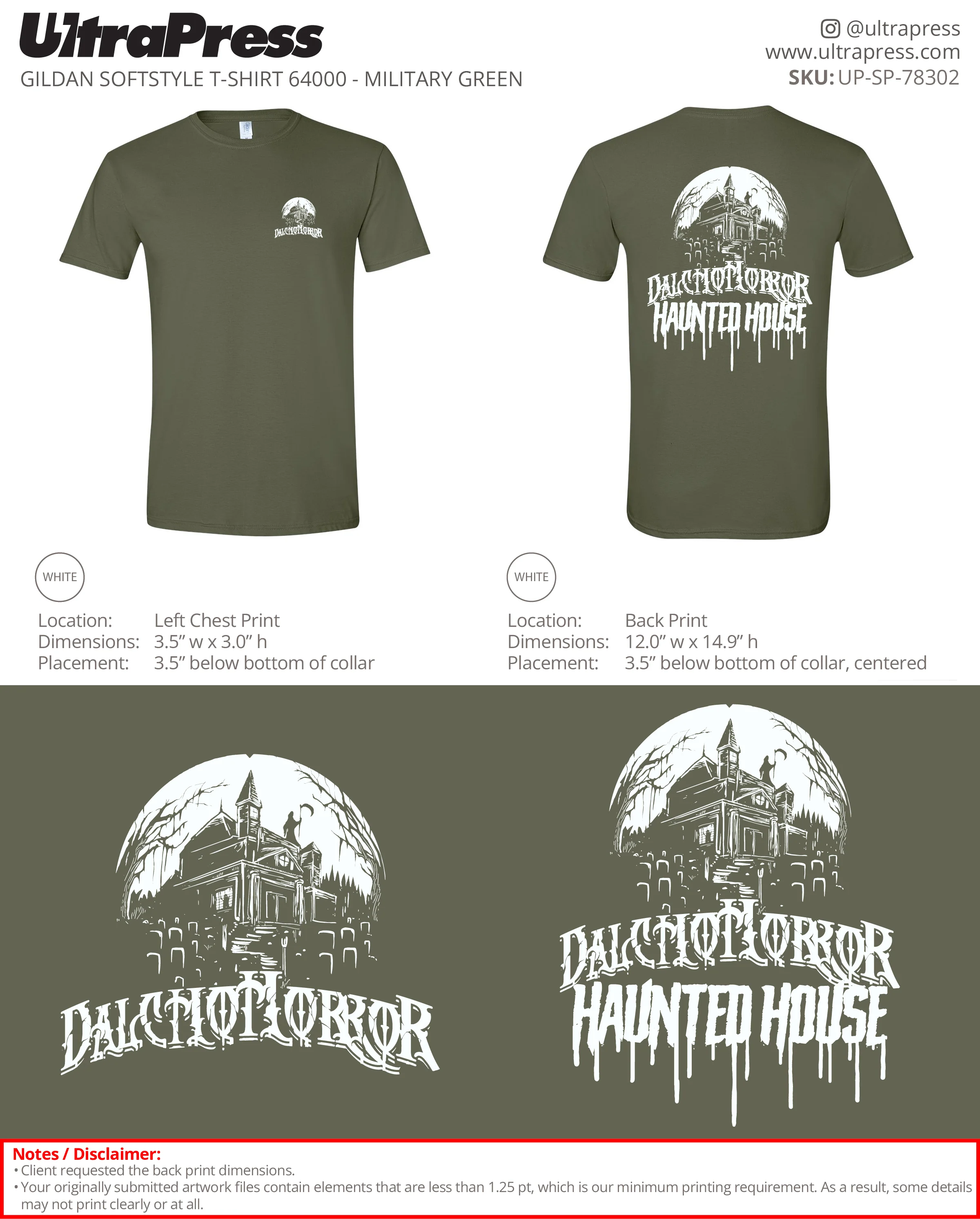 UP-SP-78302 Dalcho Horror Haunted House - Ryan Hartley 100 Min Qty (Bulk)