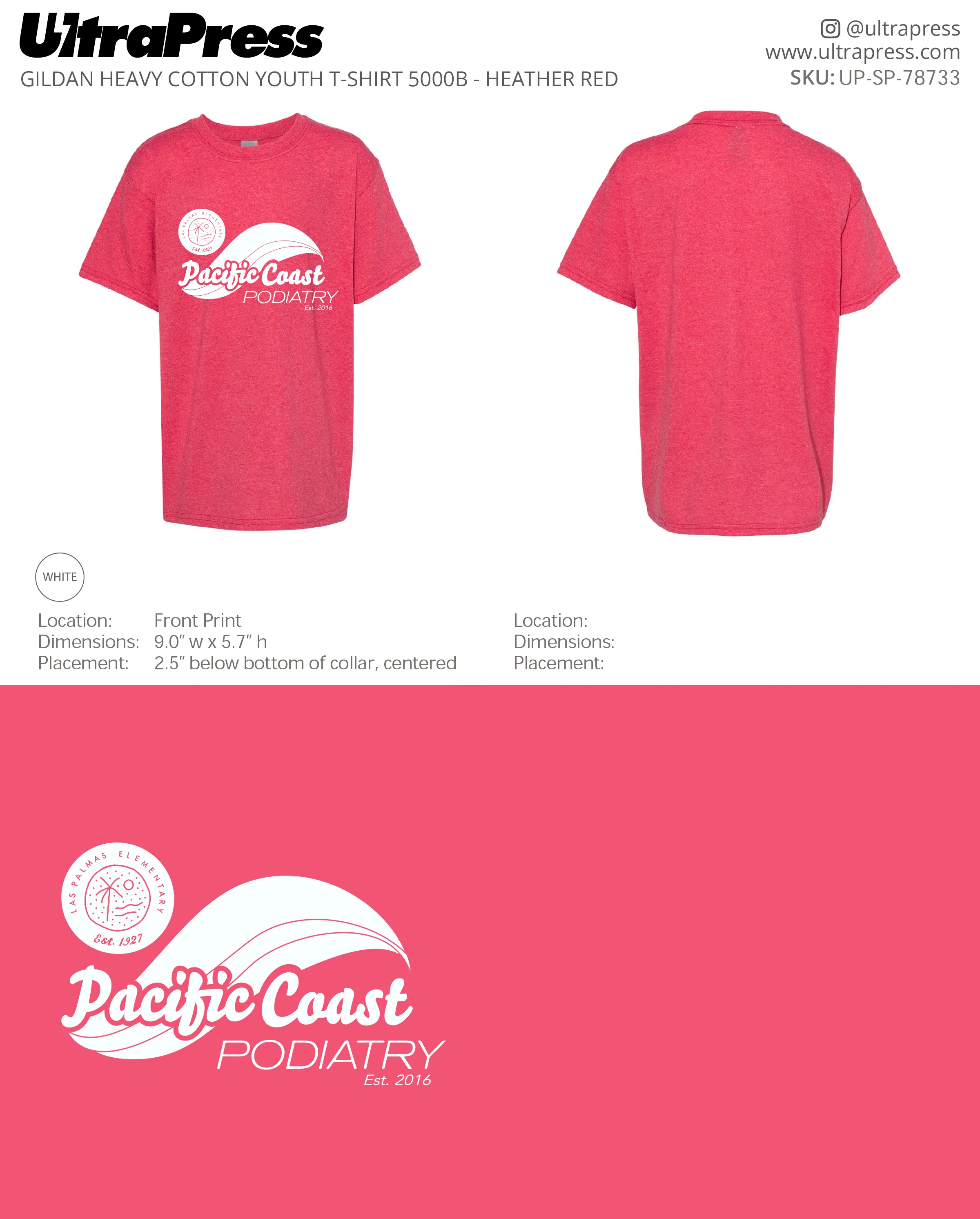 UP-SP-78733 Pacific Coast Podiatry Est. 2016 (Youth)- Clayton Johnsen 100 Min Qty (Bulk) - Image 2