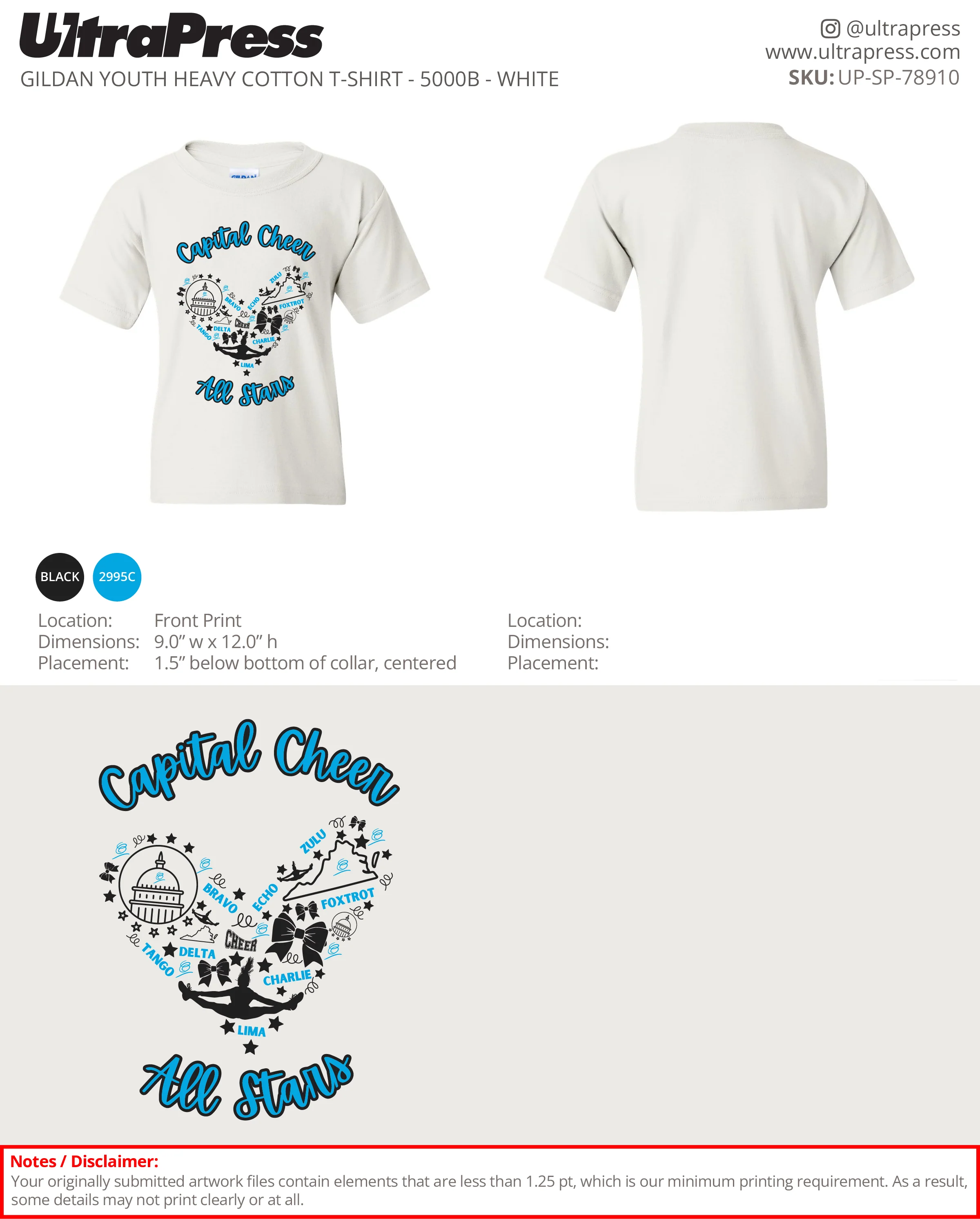 UP-SP-78910 Capital Cheer All Stars - Stacey Cate Bologna 50 Min Qty (Bulk) - Image 2