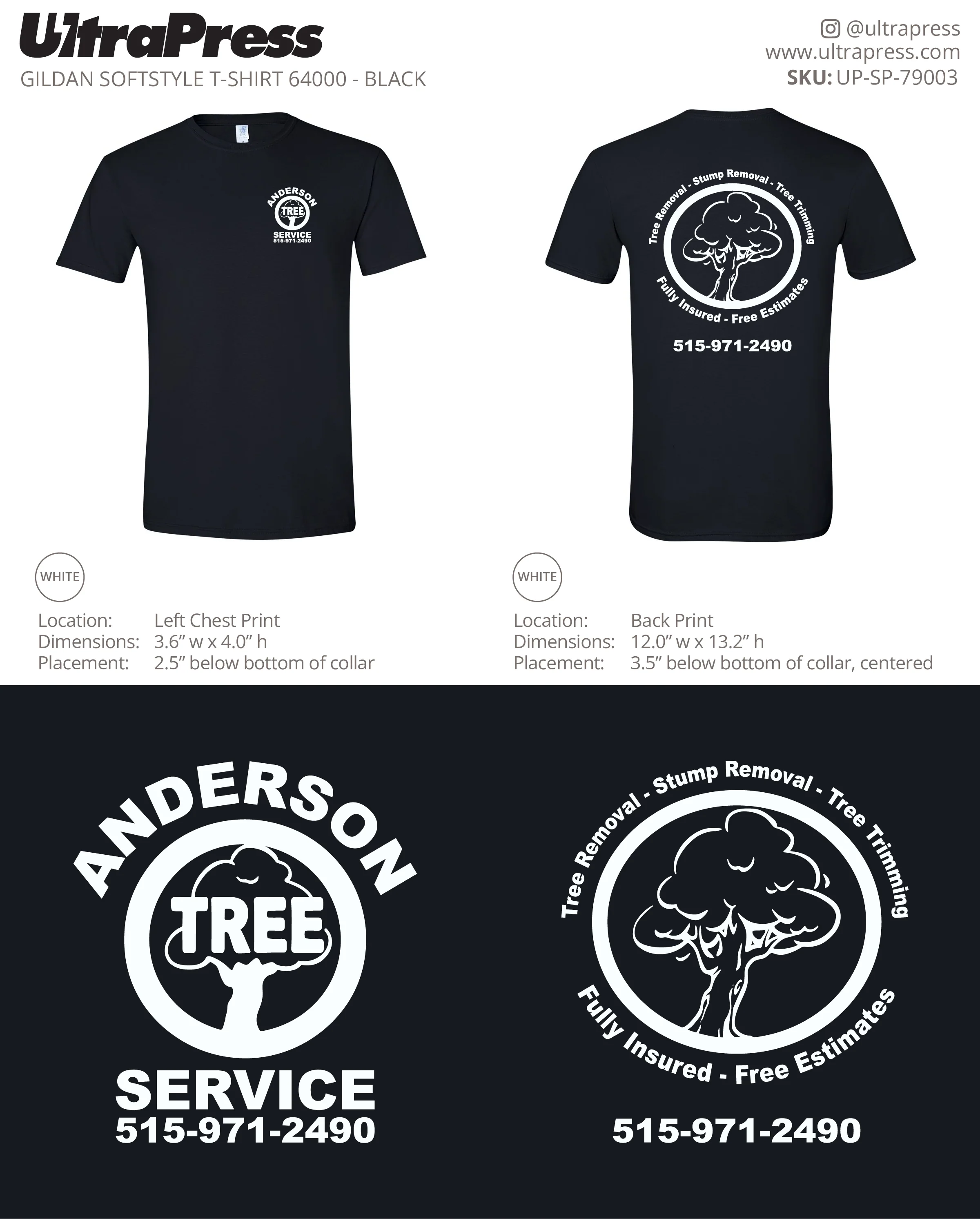 UP-SP-79003 Anderson Tree Service - Levi Anderson 100 Min Qty (Bulk) - Image 2