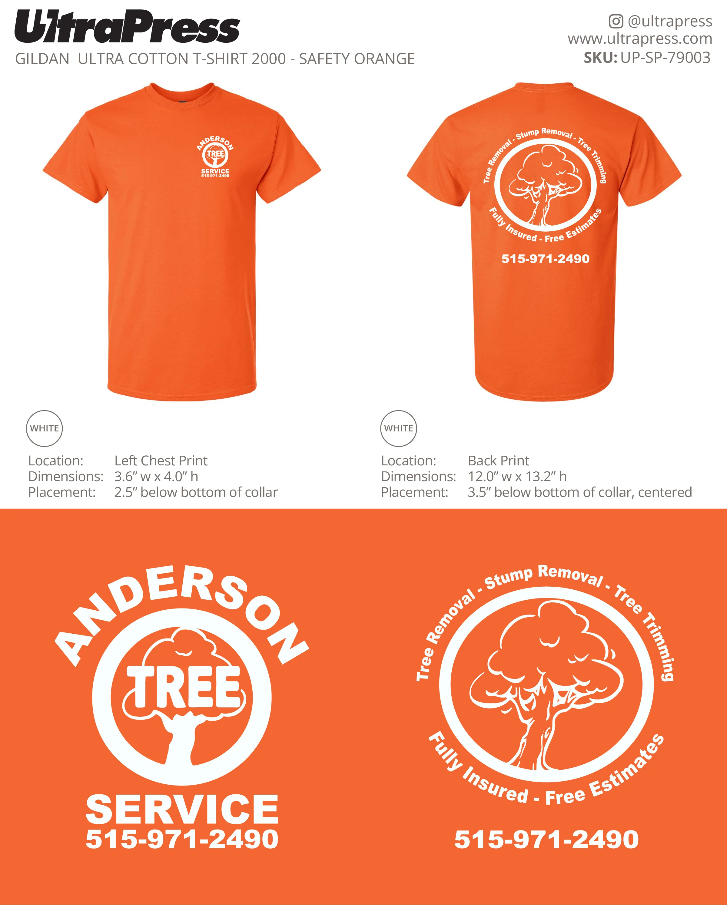UP-SP-79003 Anderson Tree Service - Levi Anderson 100 Min Qty (Bulk) - Image 3