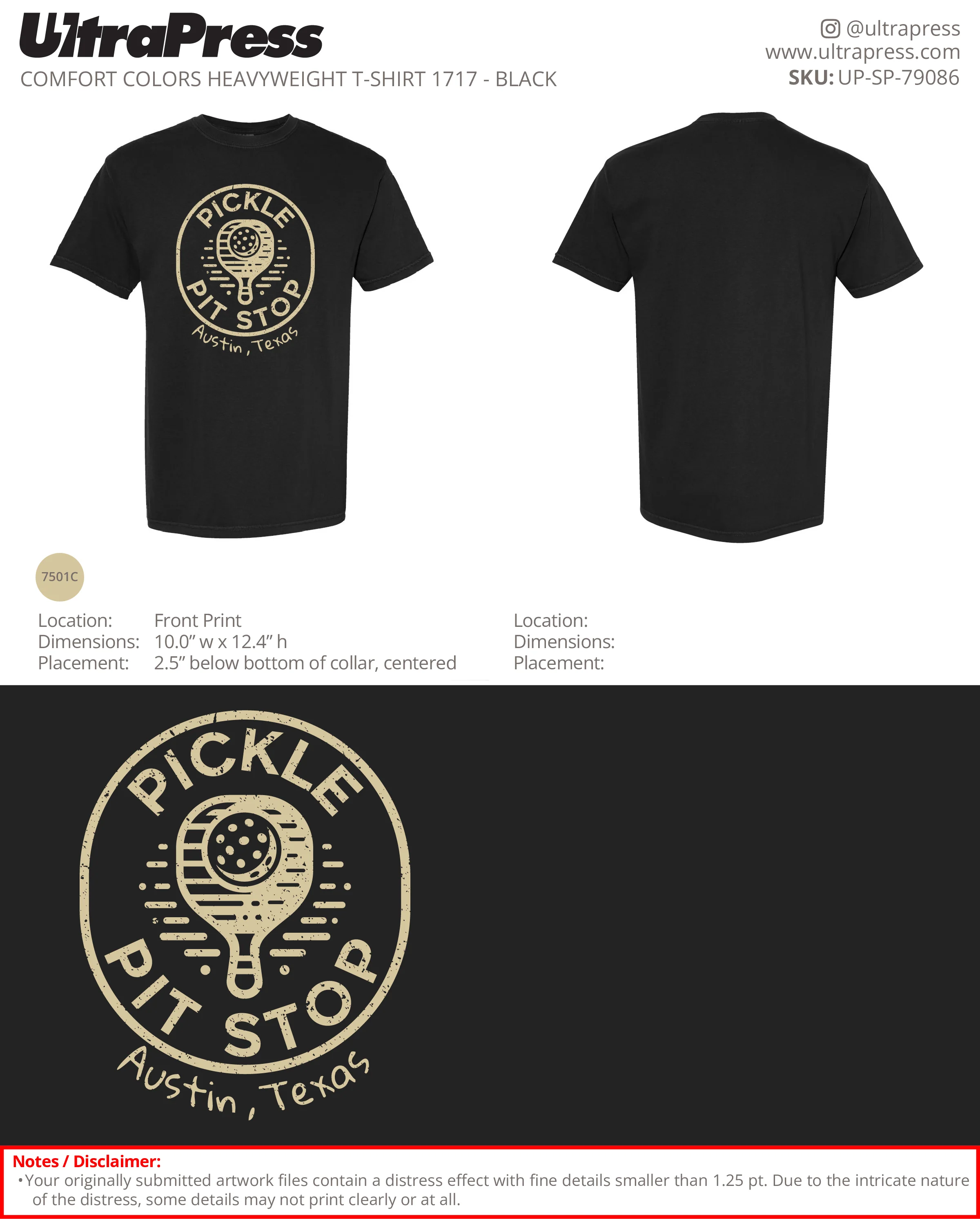 UP-SP-79086 Pickle Pit Stop Front Print 100 Min Qty (Bulk) - Image 3