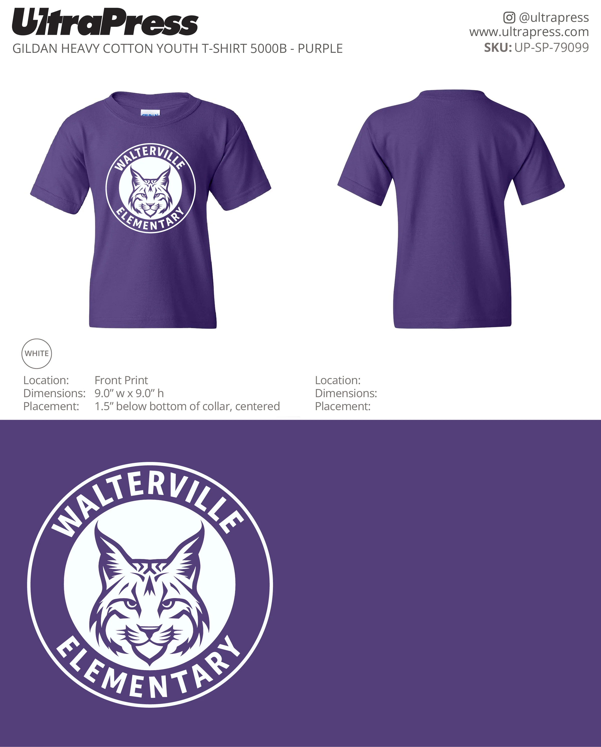 UP-SP-79099 Walterville Wildcats Logo - Leslie Burwell 100 Min Qty (Bulk) - Image 2