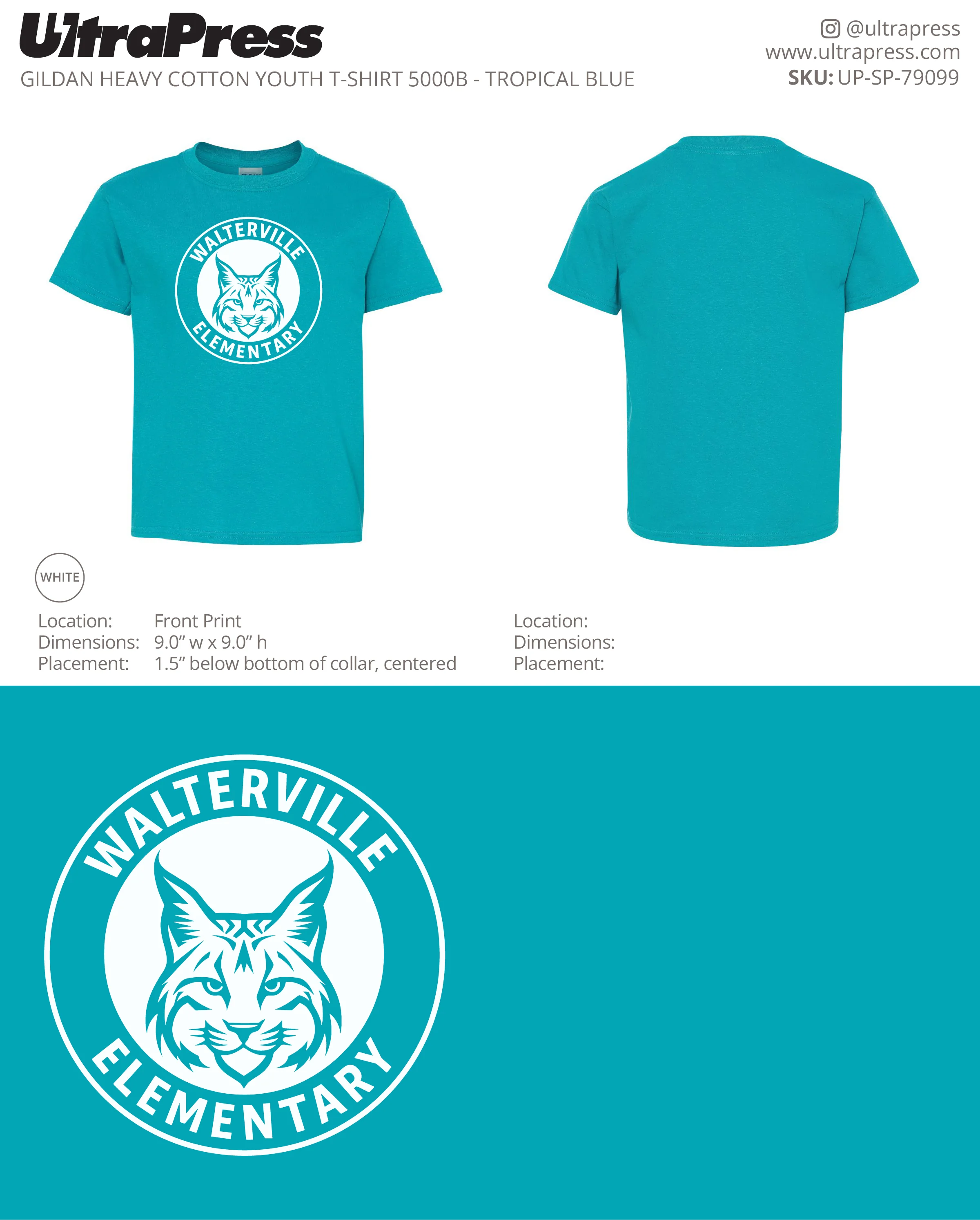 UP-SP-79099 Walterville Wildcats Logo - Leslie Burwell 100 Min Qty (Bulk) - Image 4