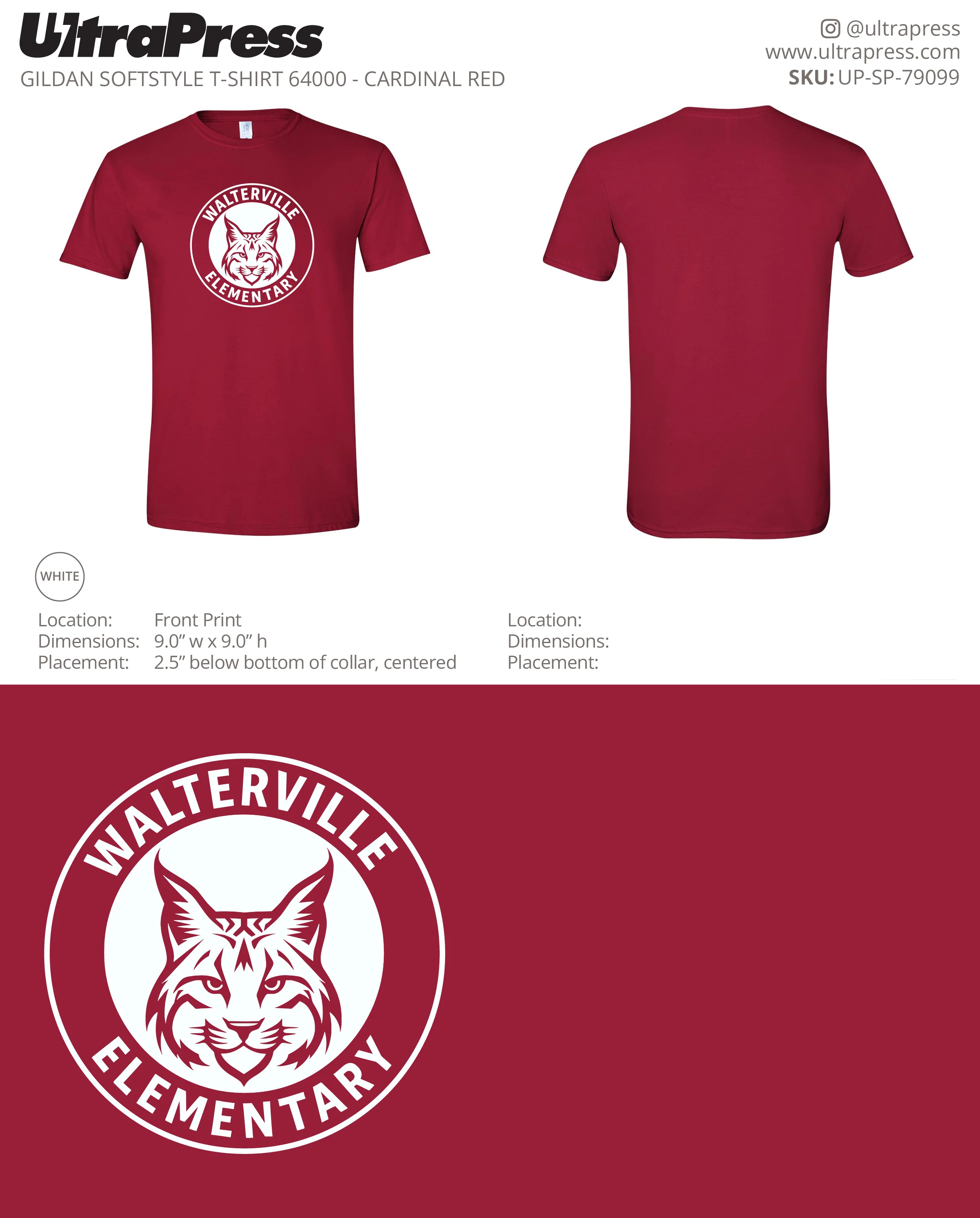UP-SP-79099 Walterville Wildcats Logo - Leslie Burwell 100 Min Qty (Bulk) - Image 5
