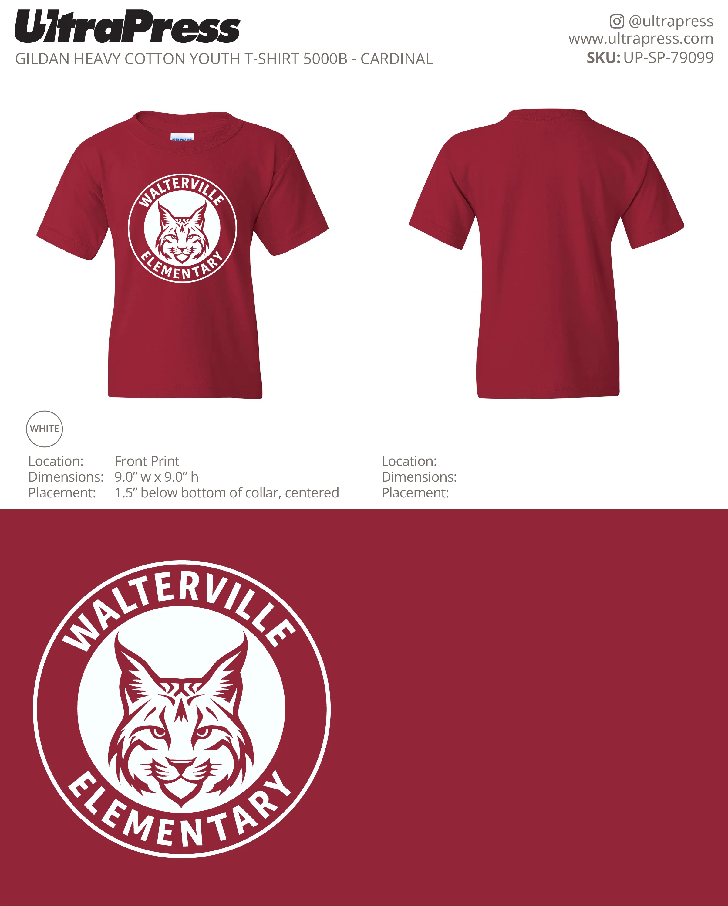 UP-SP-79099 Walterville Wildcats Logo - Leslie Burwell 100 Min Qty (Bulk) - Image 6