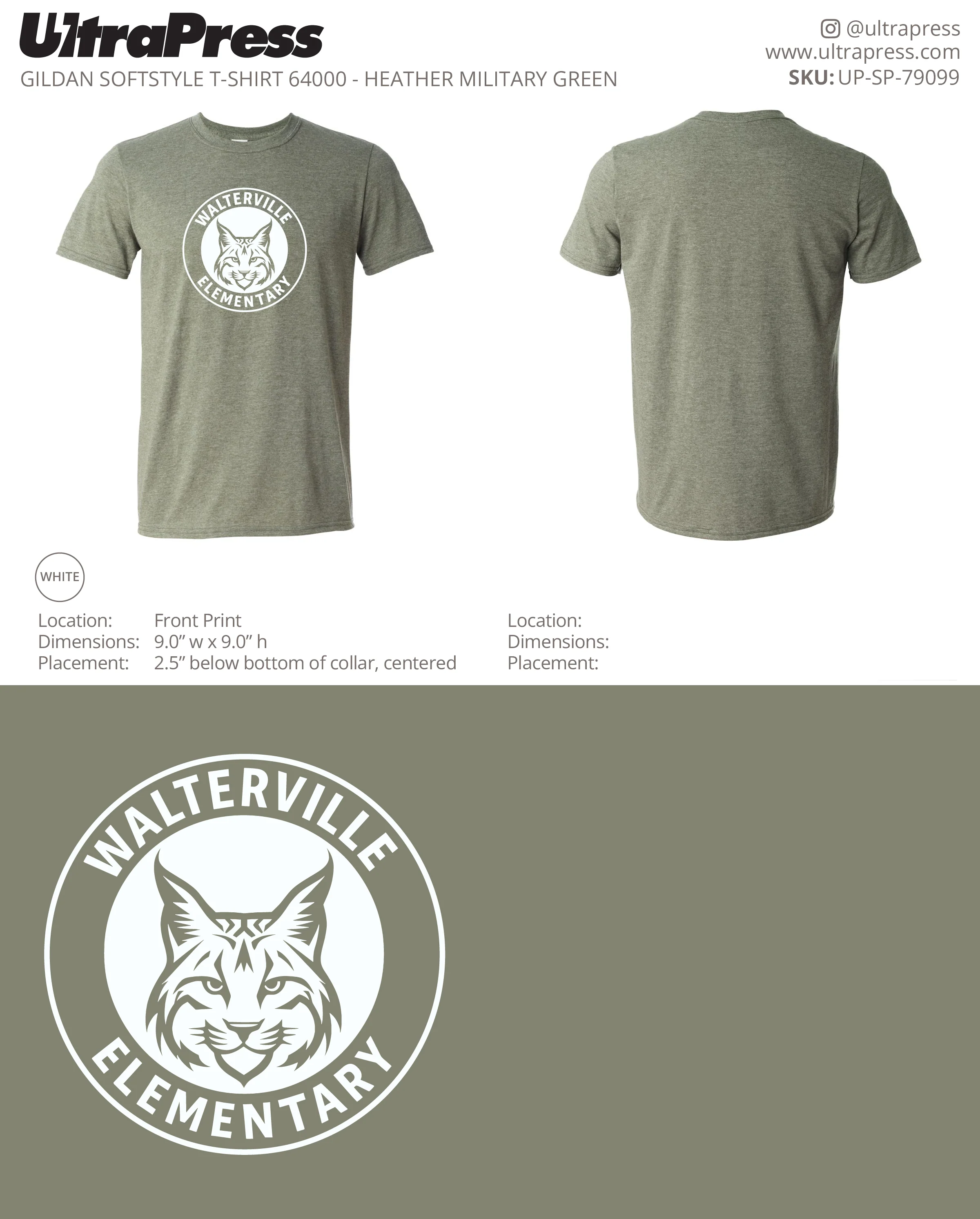 UP-SP-79099 Walterville Wildcats Logo - Leslie Burwell 100 Min Qty (Bulk) - Image 7