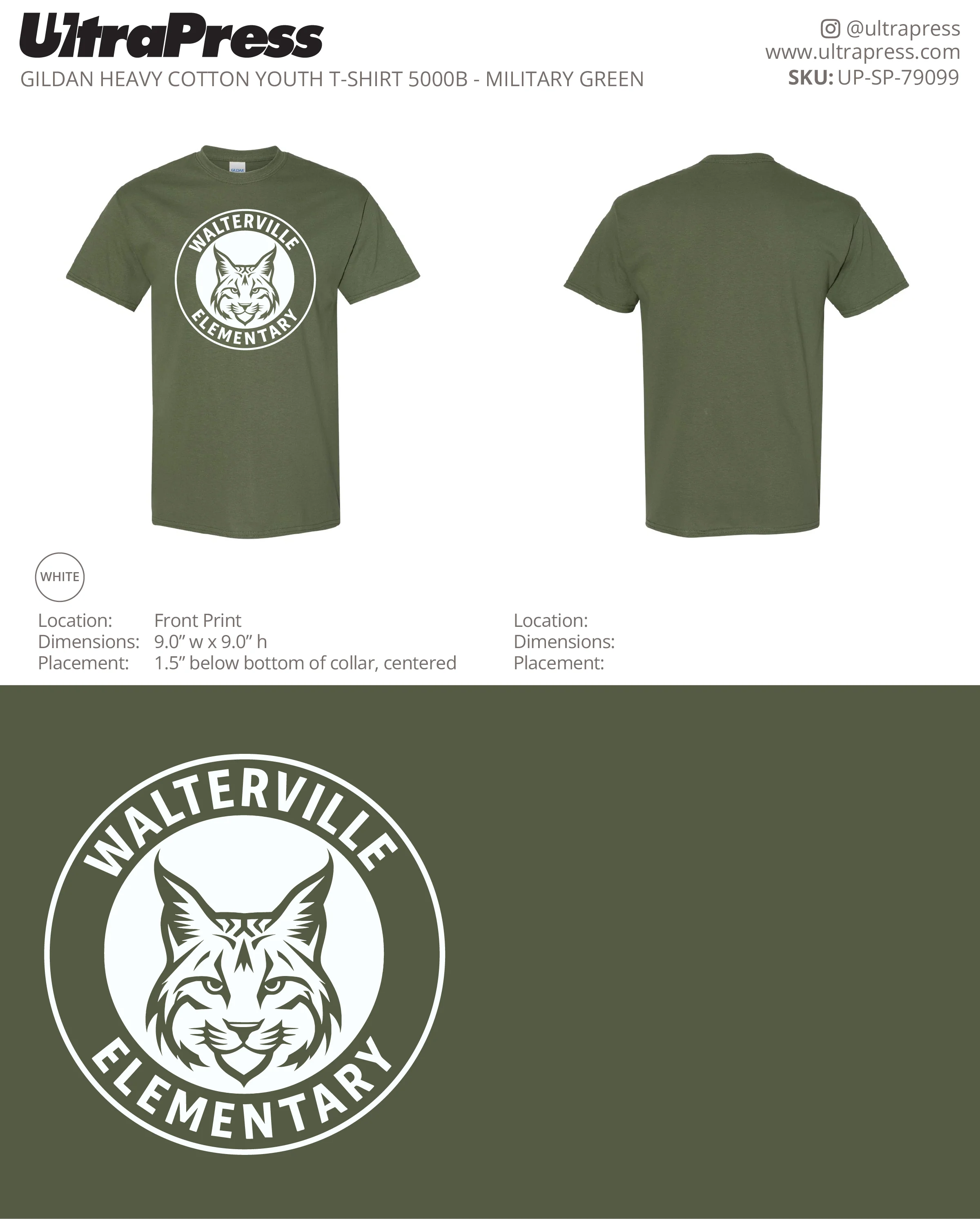 UP-SP-79099 Walterville Wildcats Logo - Leslie Burwell 100 Min Qty (Bulk) - Image 8