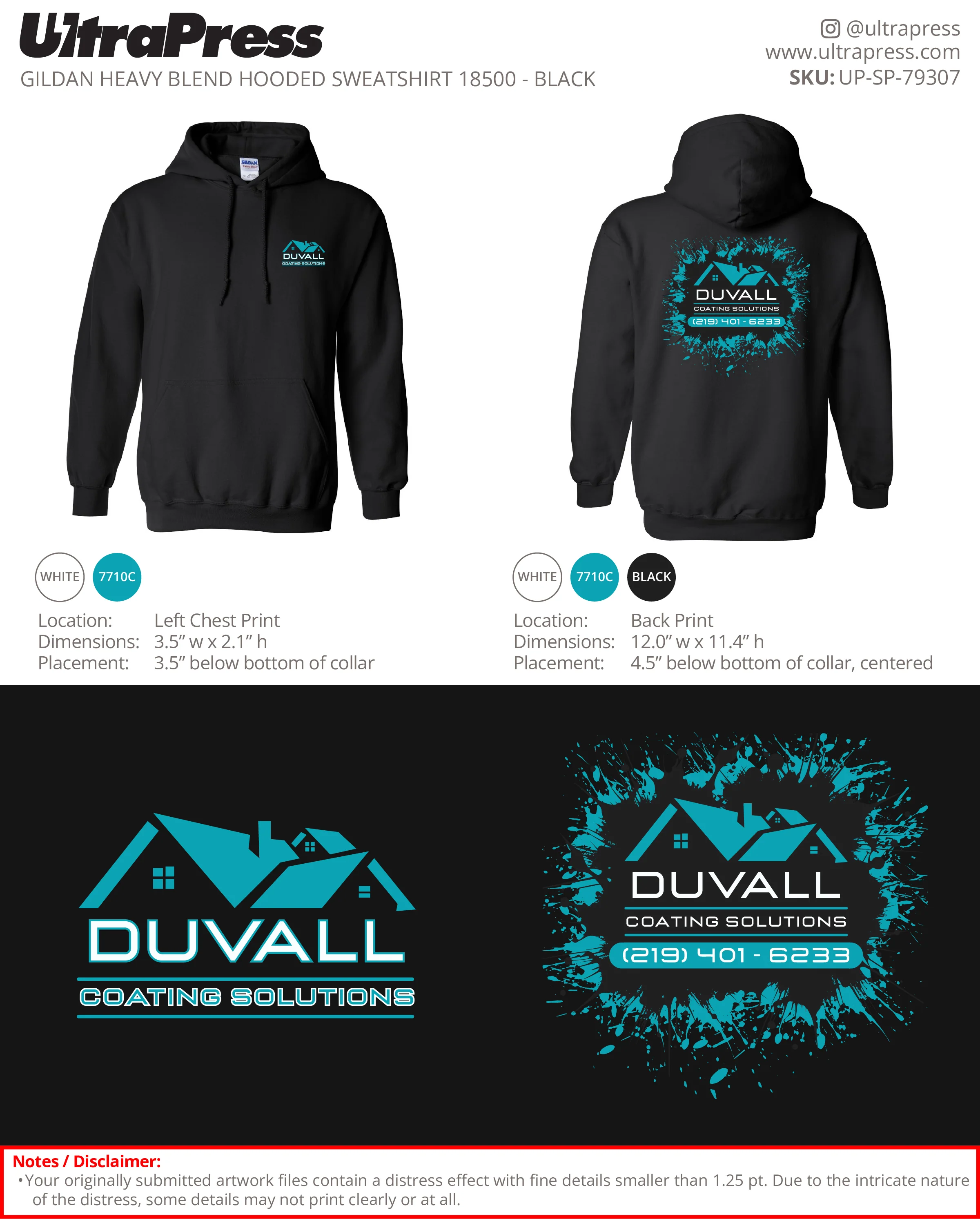 UP-SP-79307 DUVALL Coating Solutions Hoodies - Logan Duvall 50 Min Qty (Bulk) - Image 5