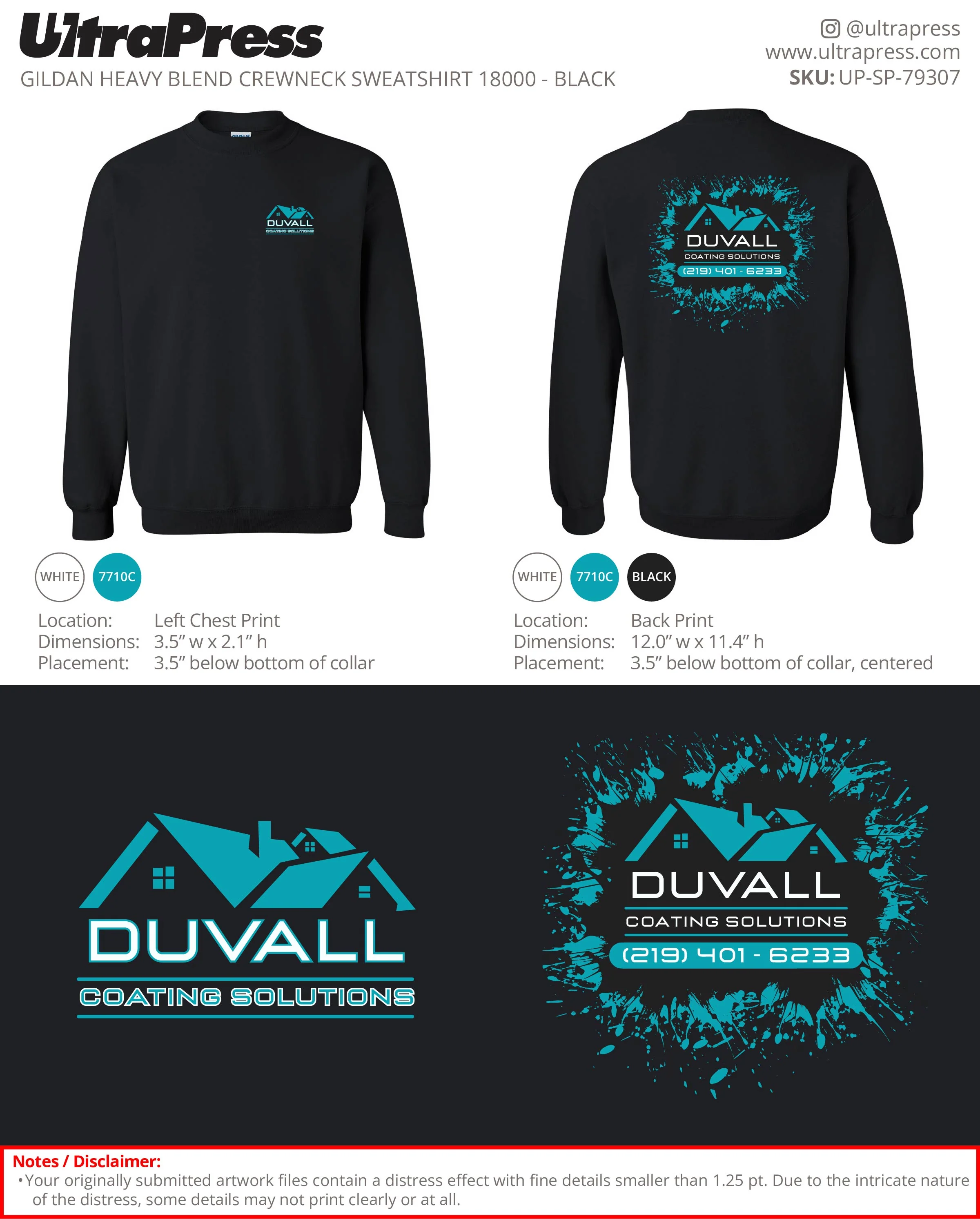 UP-SP-79307 DUVALL Coating Solutions Hoodies - Logan Duvall 50 Min Qty (Bulk) - Image 8